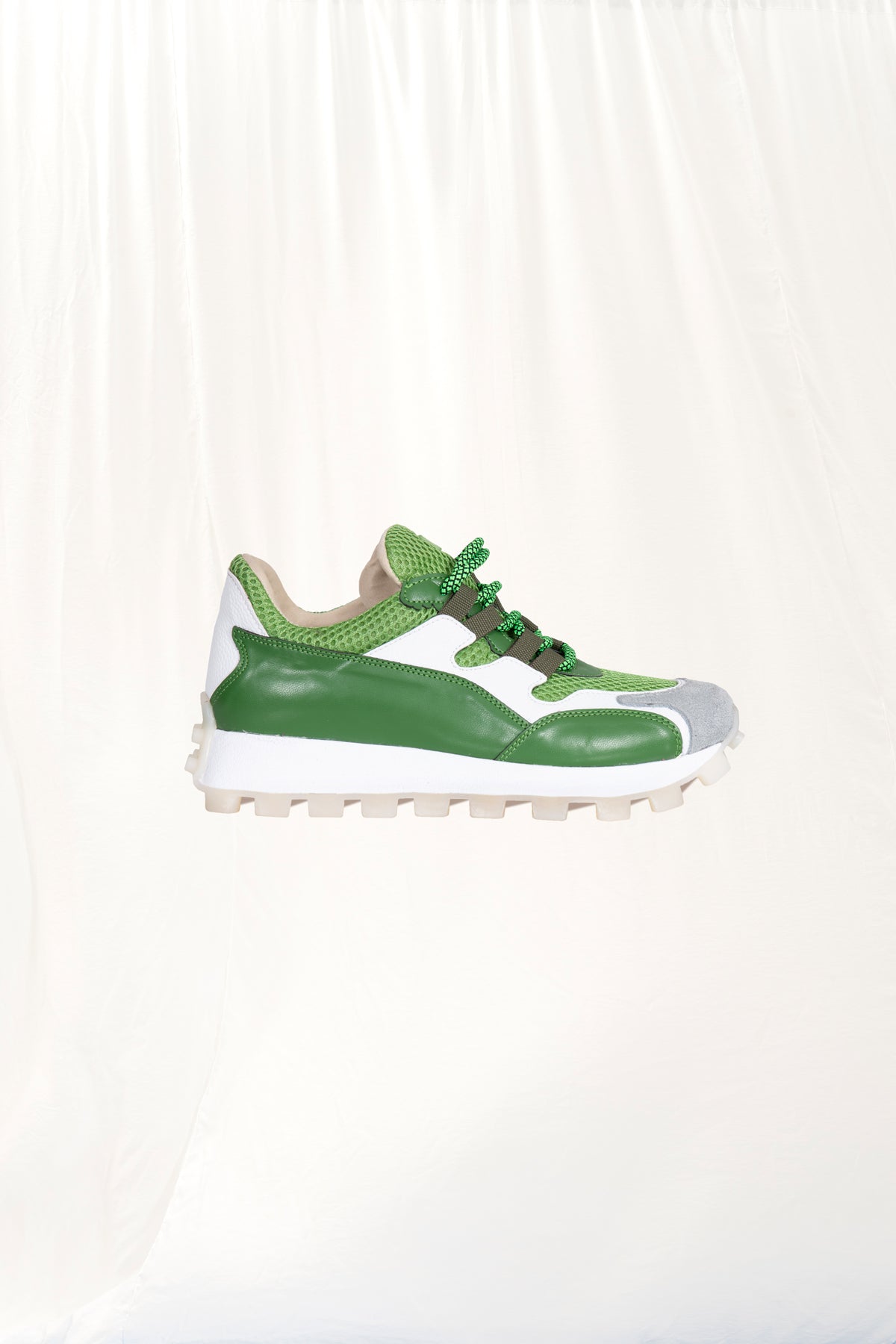 Green White Sneakers 3d2