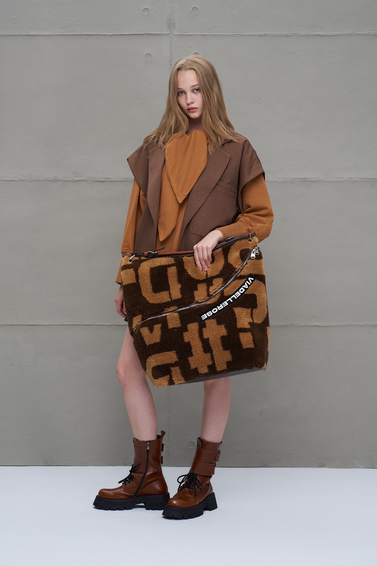Brown Faux Fur Bag Bellatrix2