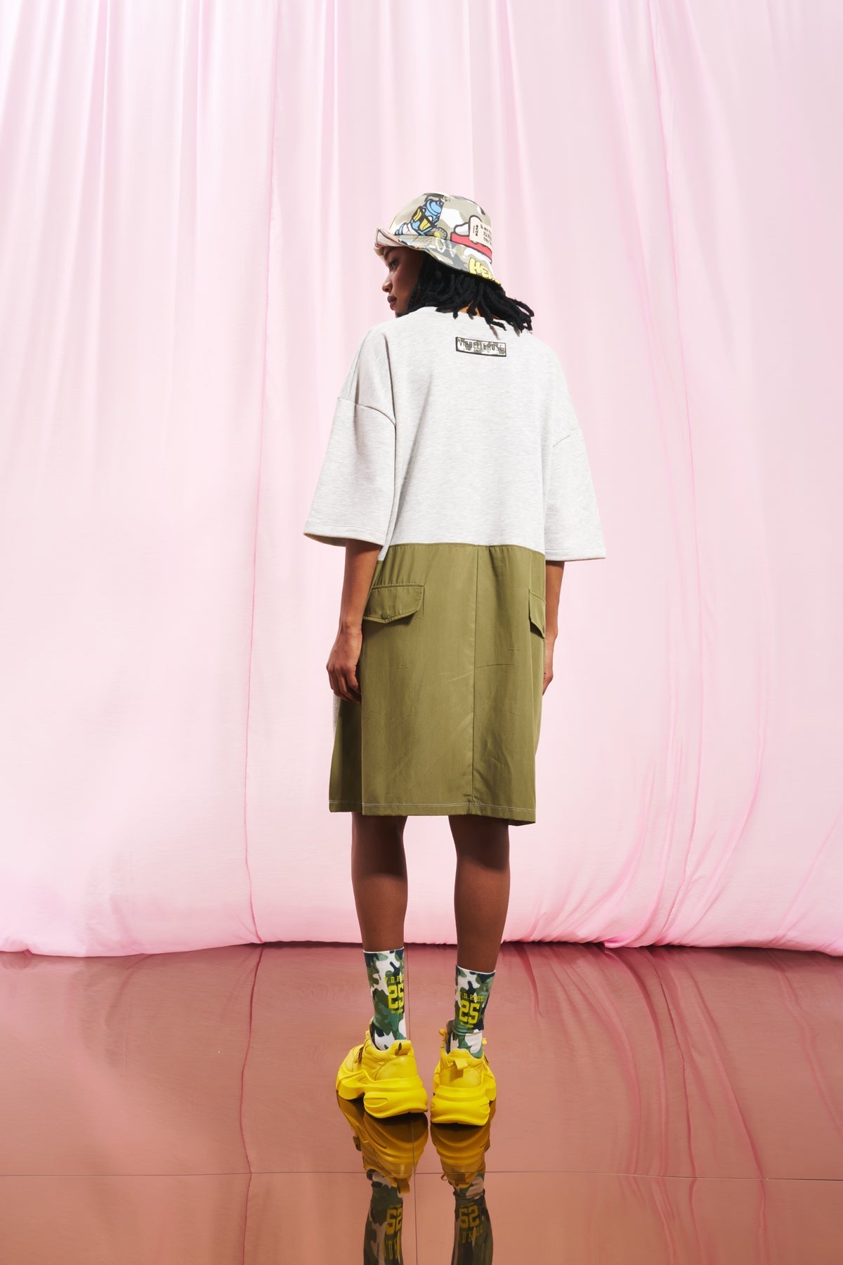 Khaki Black Socks C1