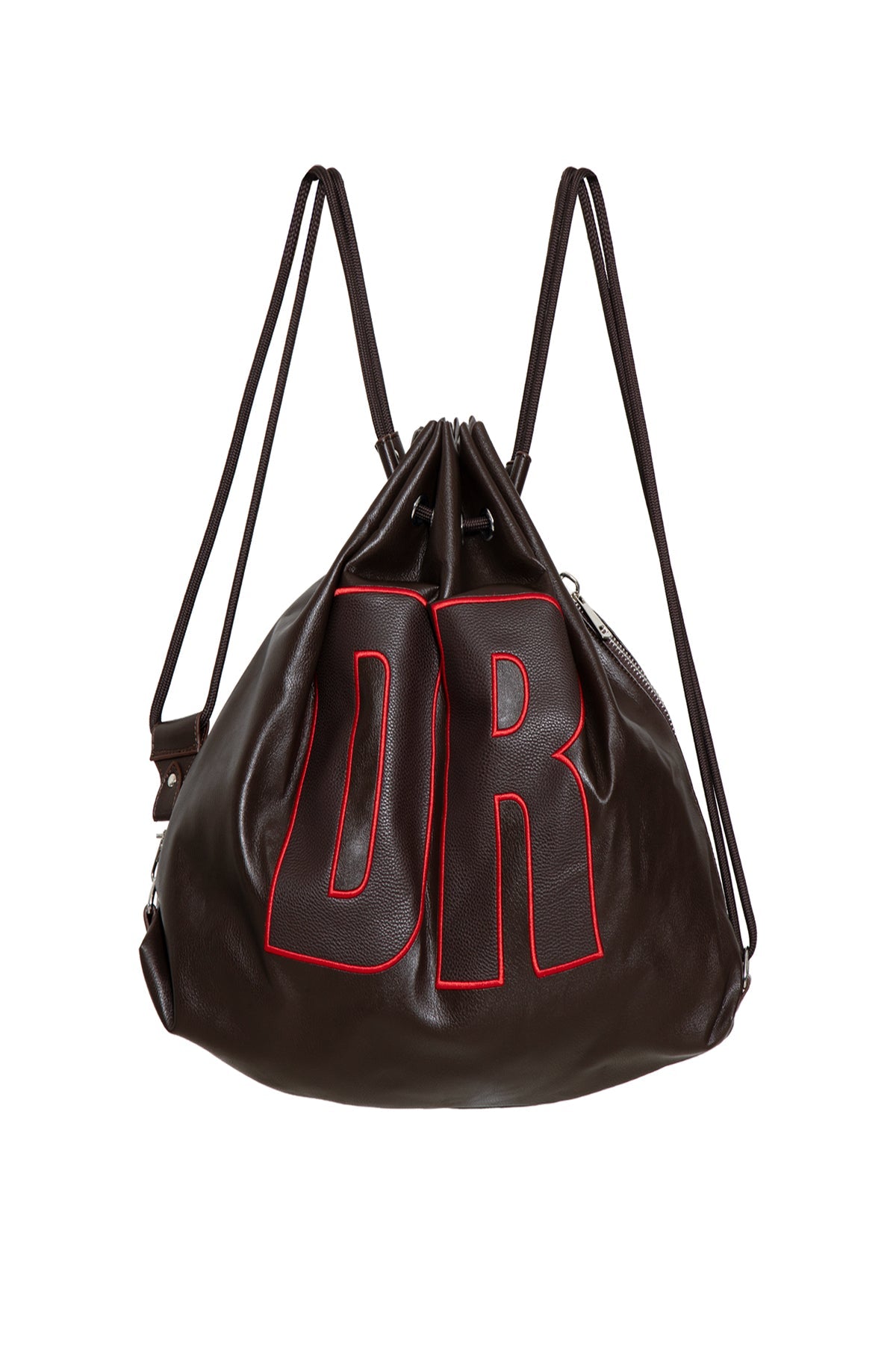 Brown Drawstring Backpack Bag Leonis1