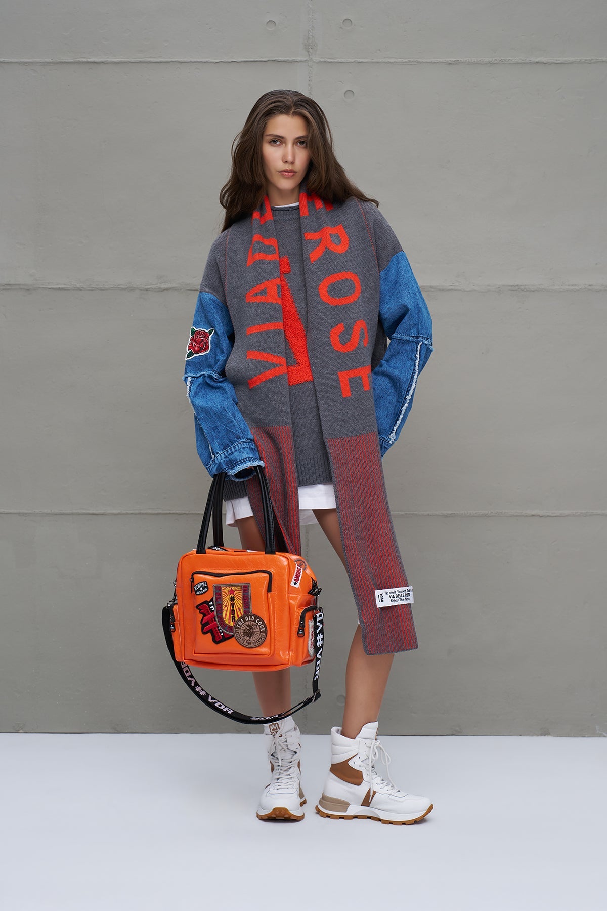 Orange Faux Leather Bag Porto21