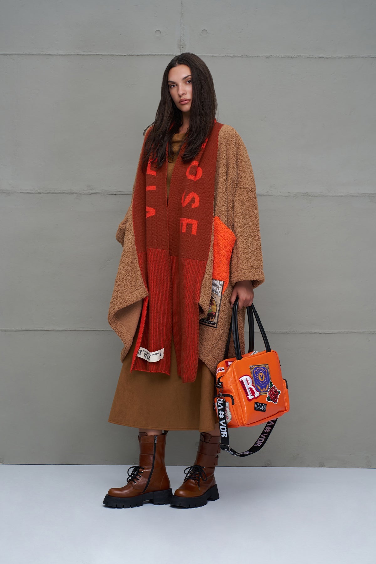 Orange Faux Leather Bag Porto21