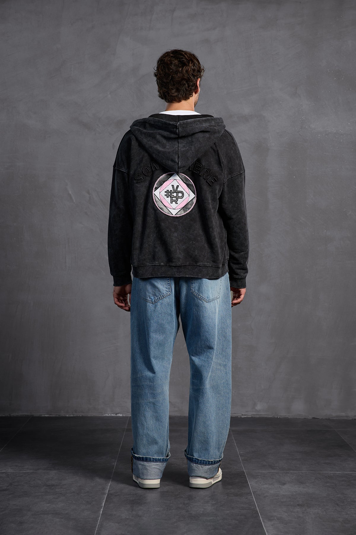 Black Patch Hooded Sweatshirt 10000