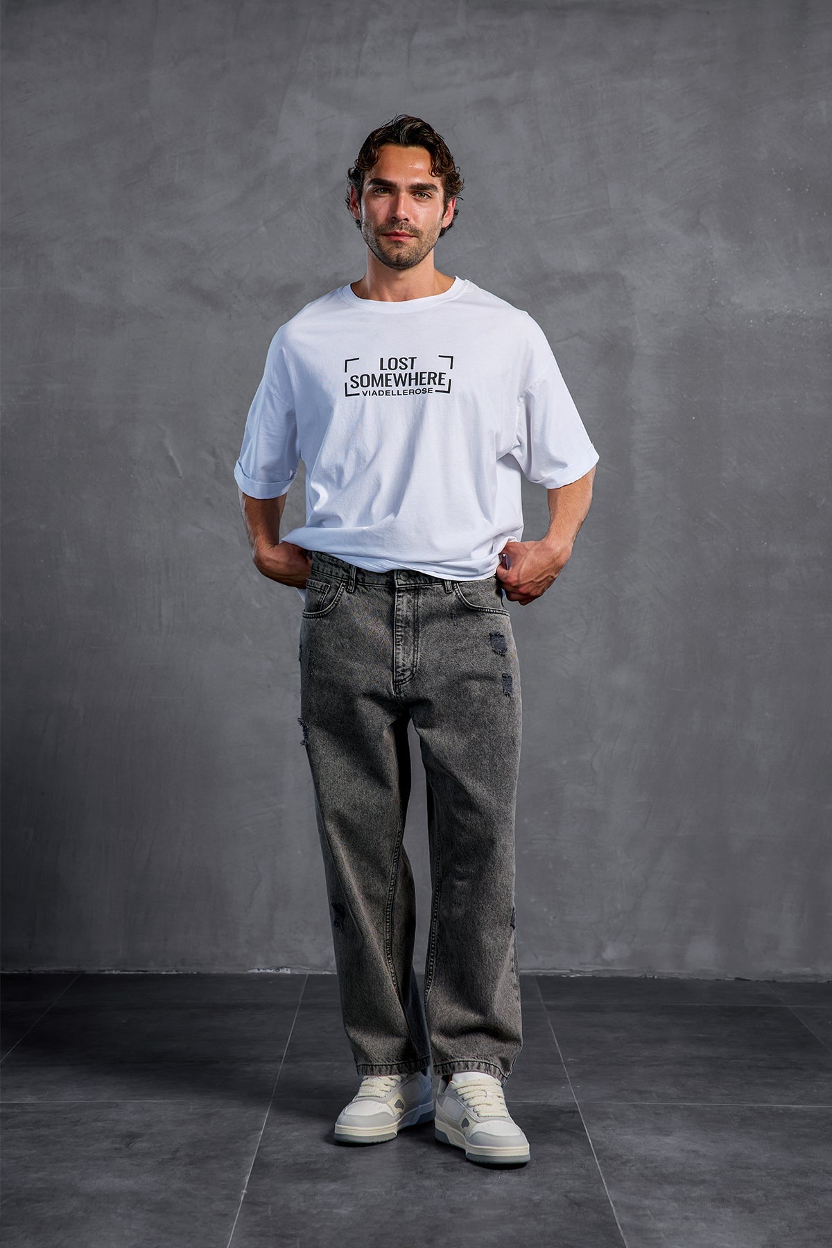 Black Baggy Trousers 10017