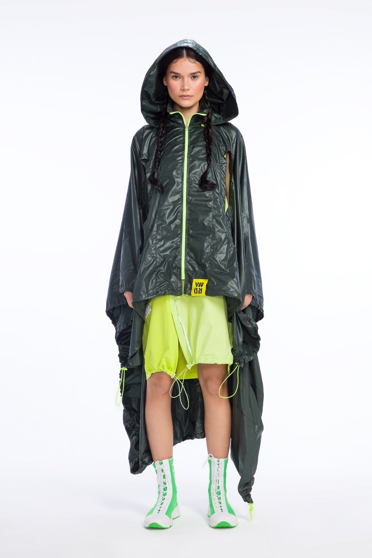 Dark Green Poncho 9183