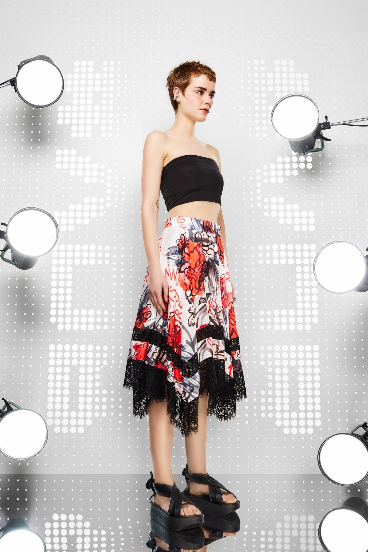 Multicolor Skirt 15473