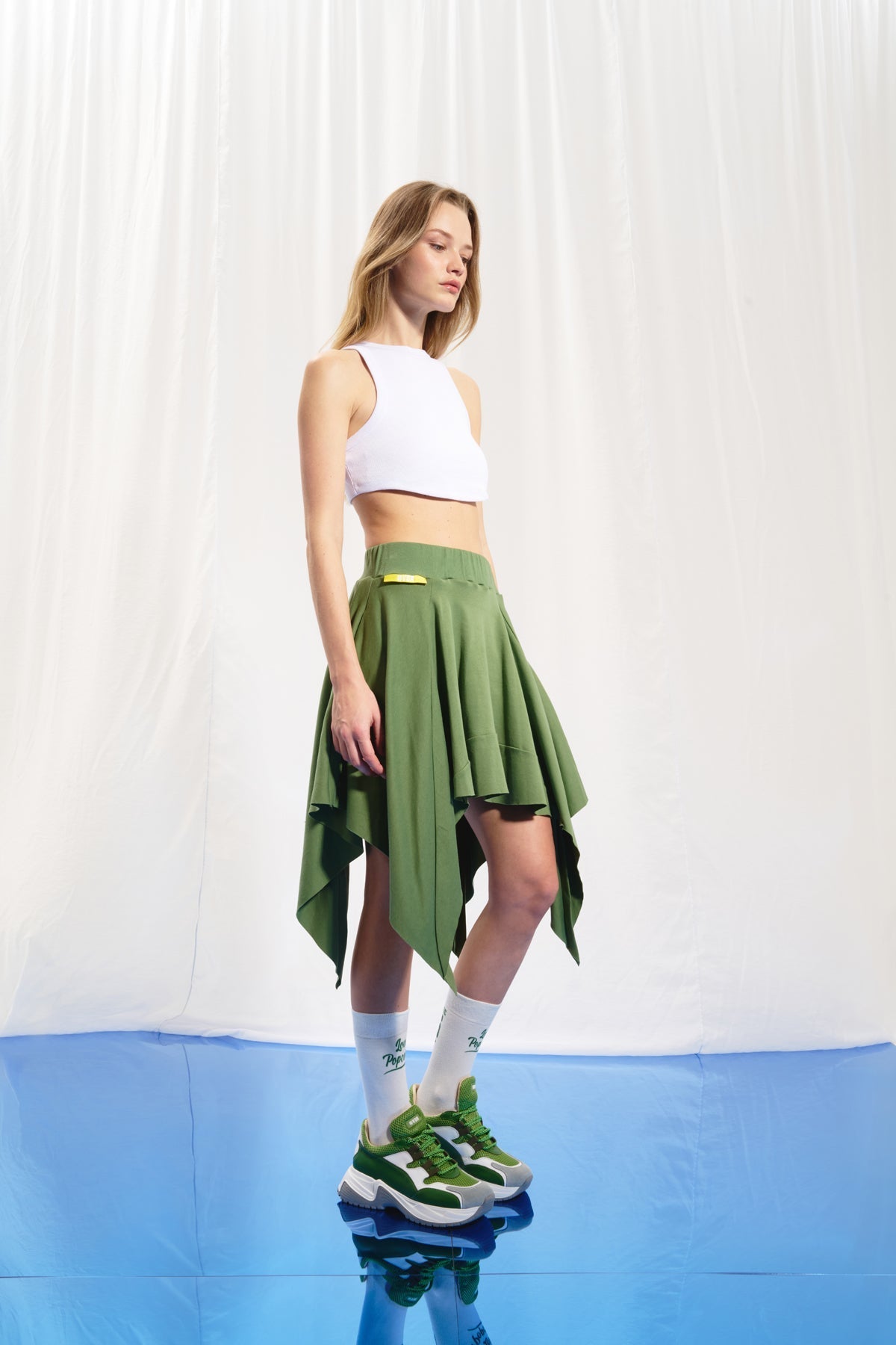 Olive Green Skirt 17008