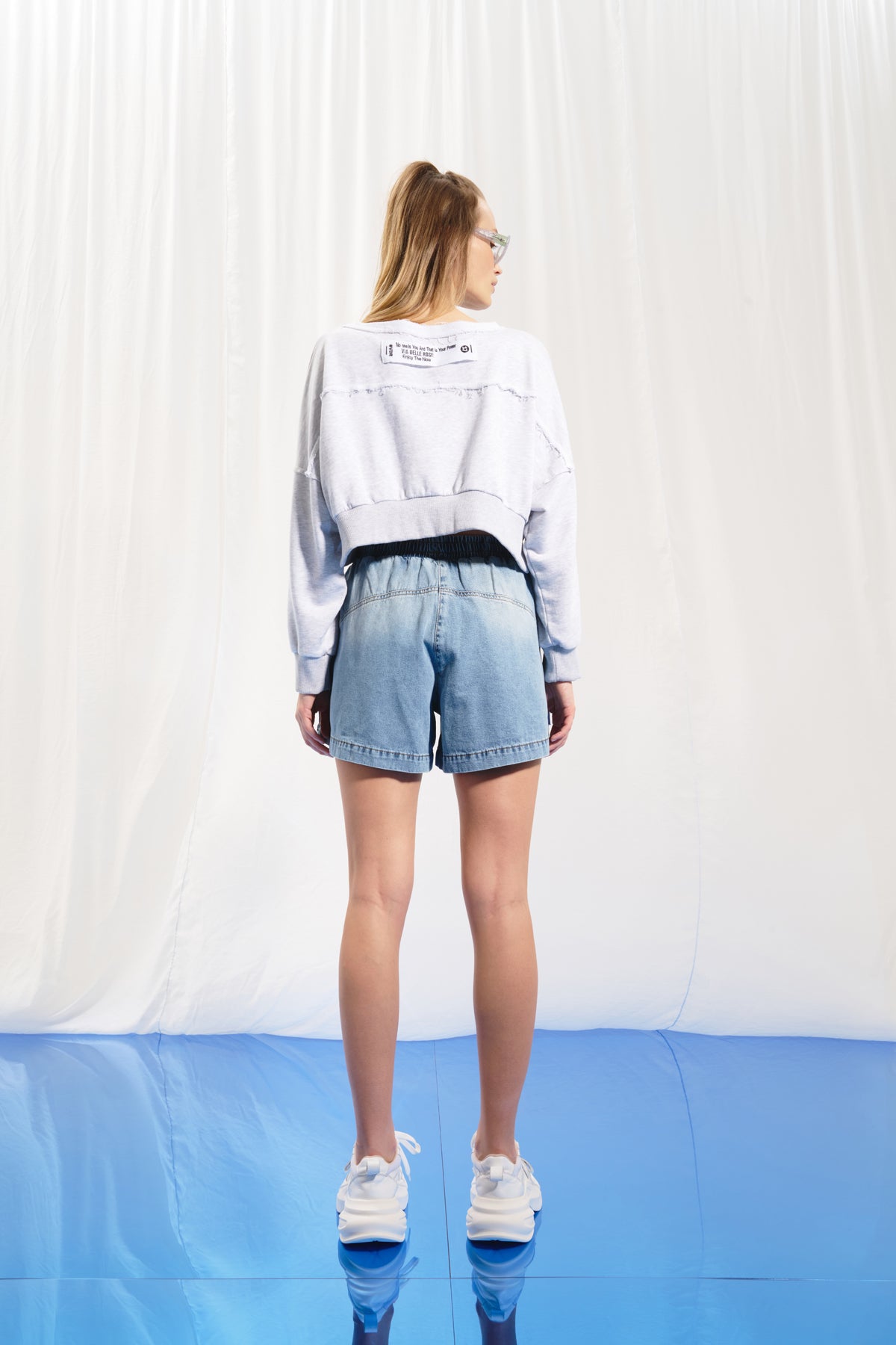 Light Grey Melange Sweatshirt 17033