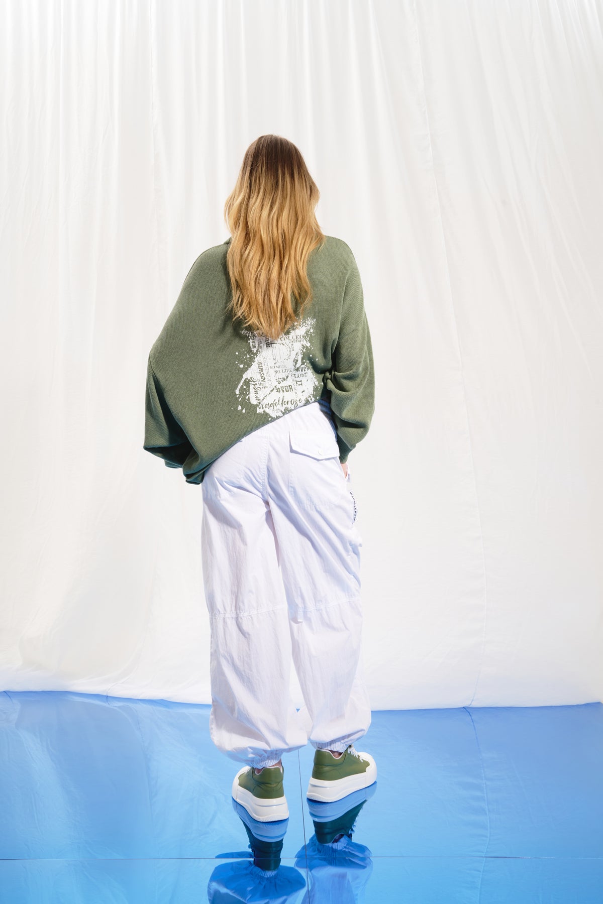 Olive Green Knit Sweater 17180