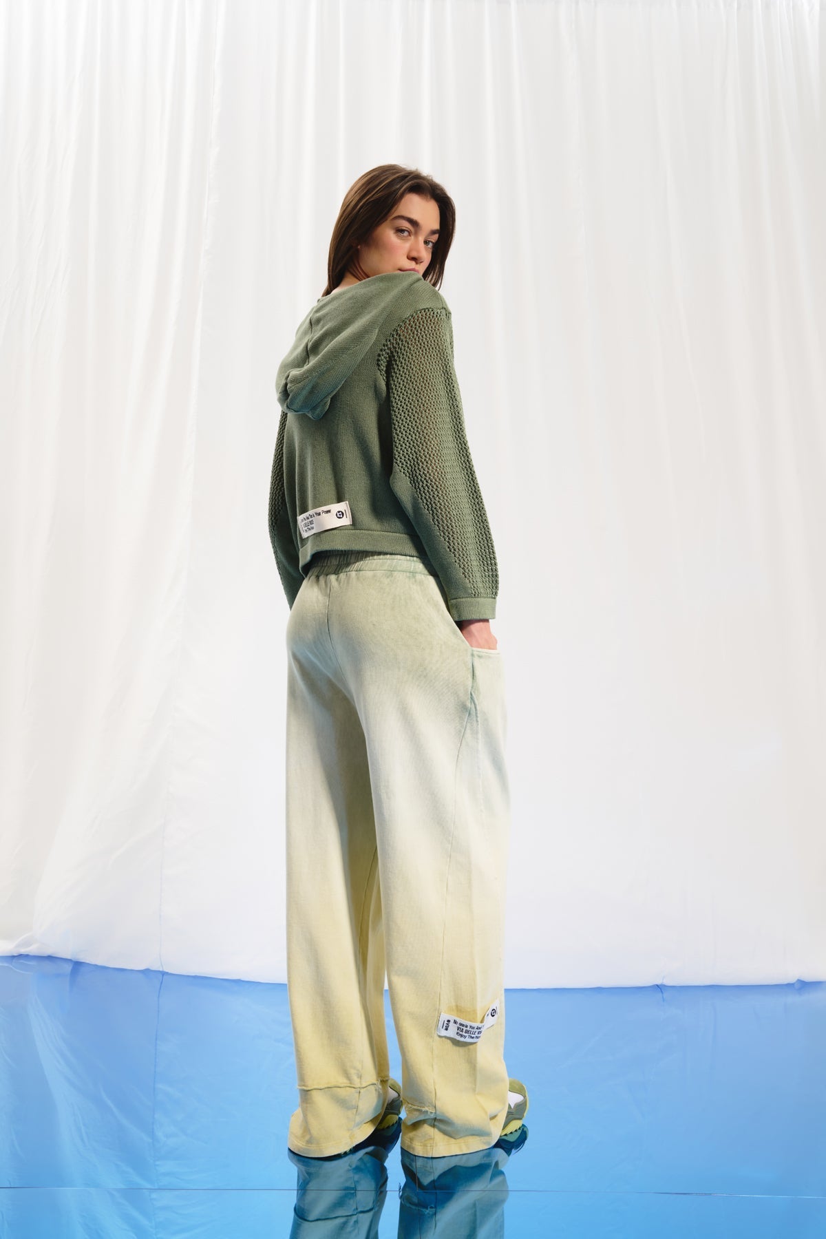 Olive Green Knit Sweater 17182