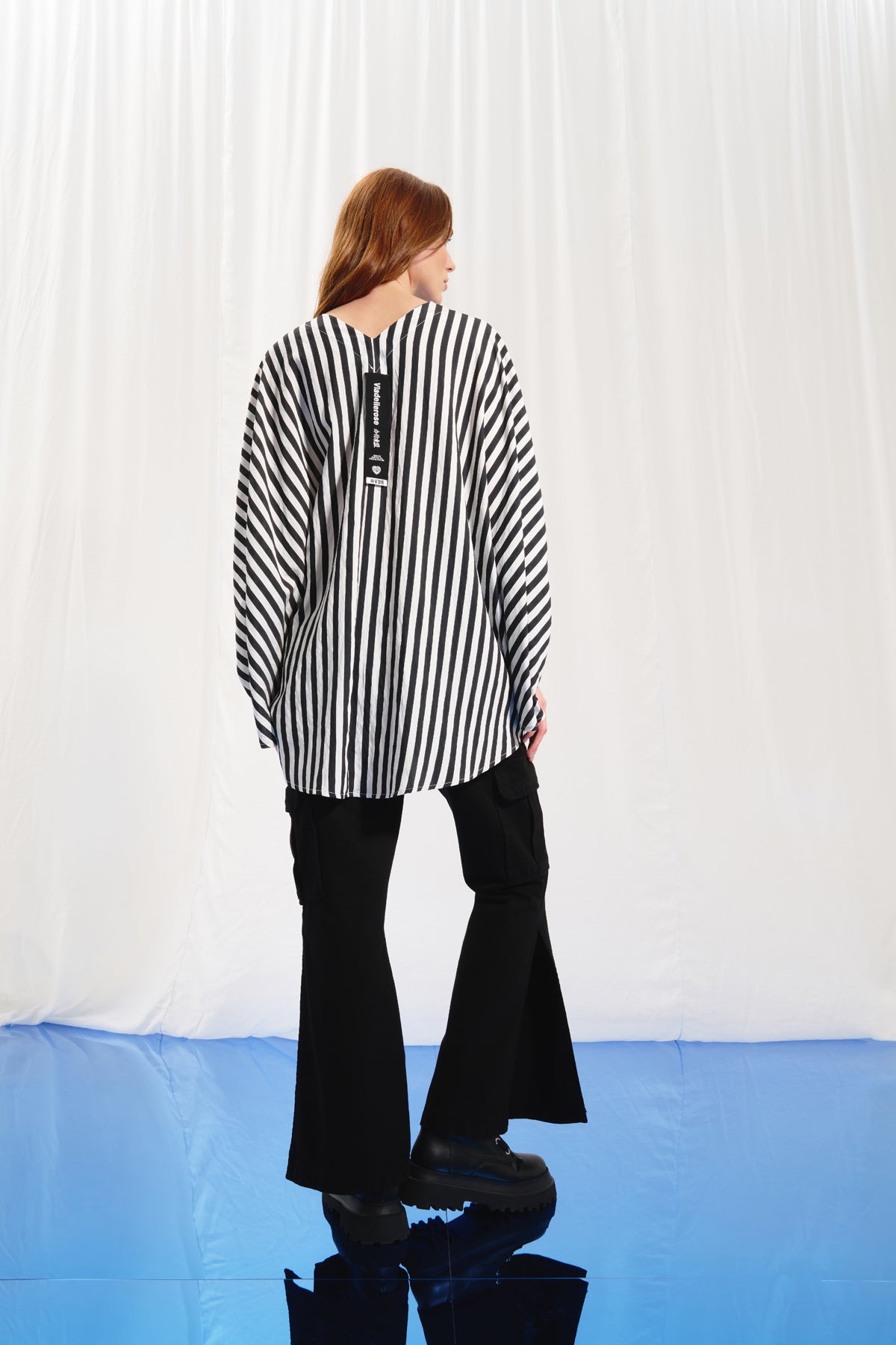 Black White Blouse 17290