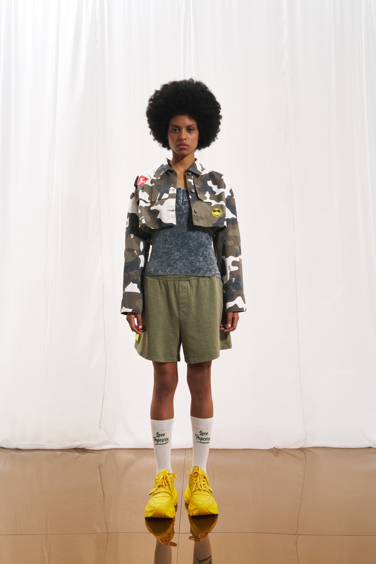 Olive Green Shorts 17323