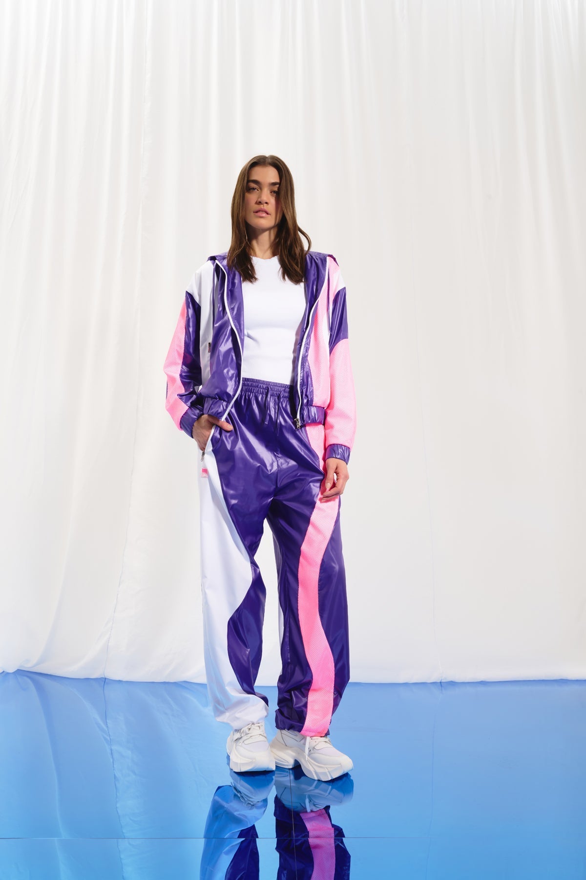 Purple White Jacket 17328
