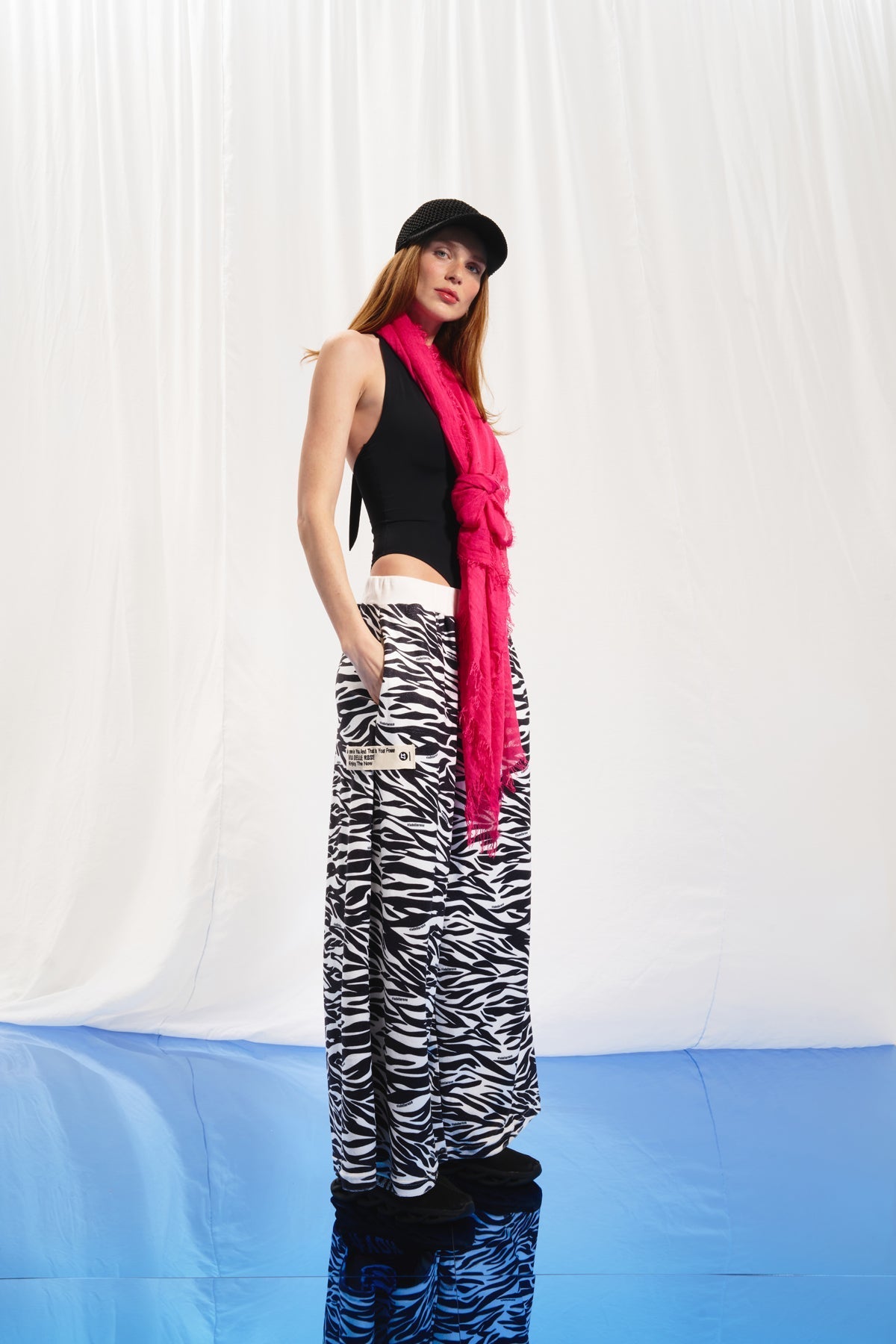 Black Off White Trousers 17350