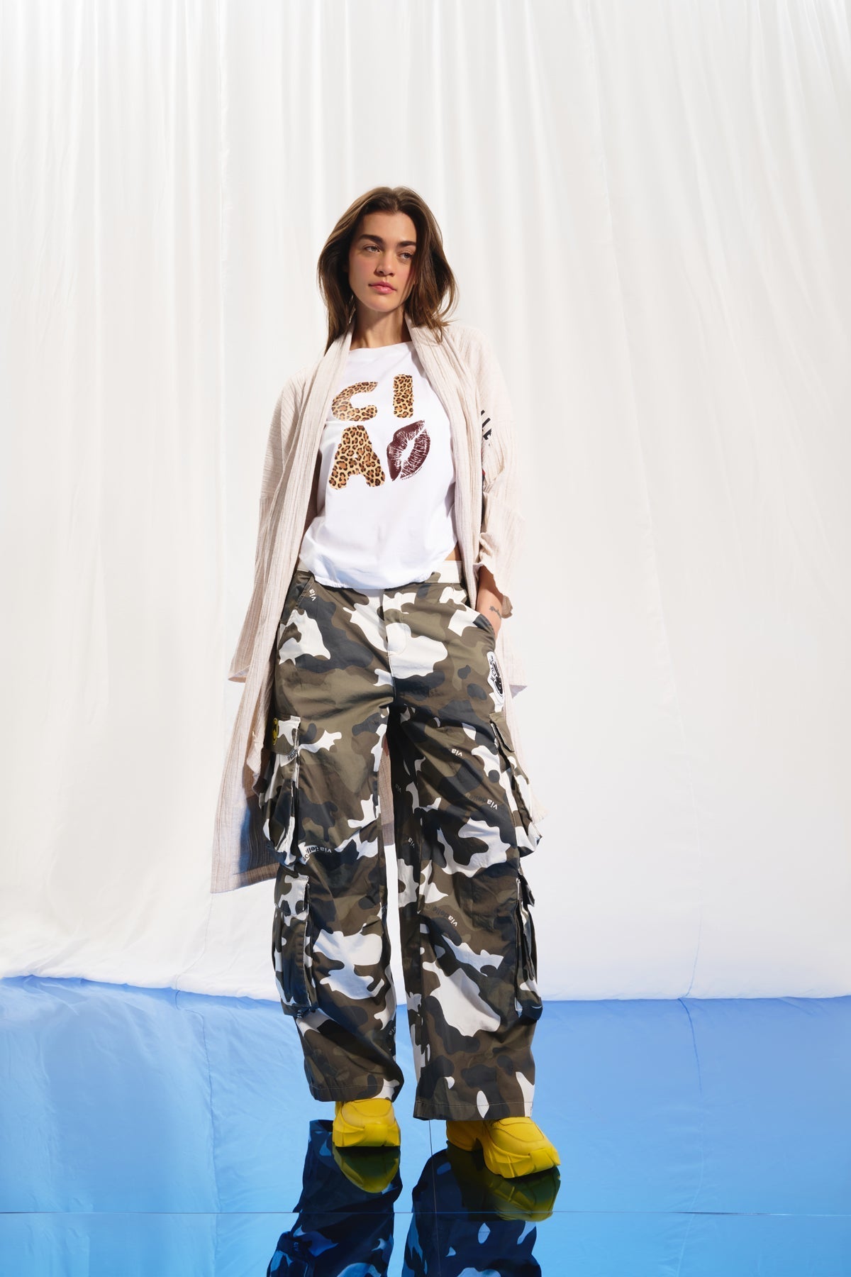 Khaki Camo Perakende Trousers 17364