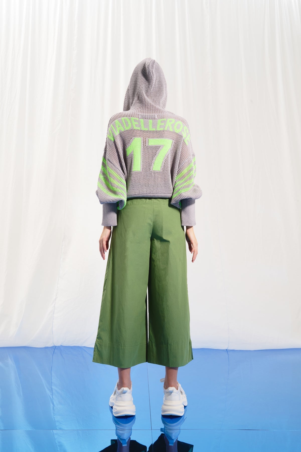 Grey Green Knit Sweater 17382