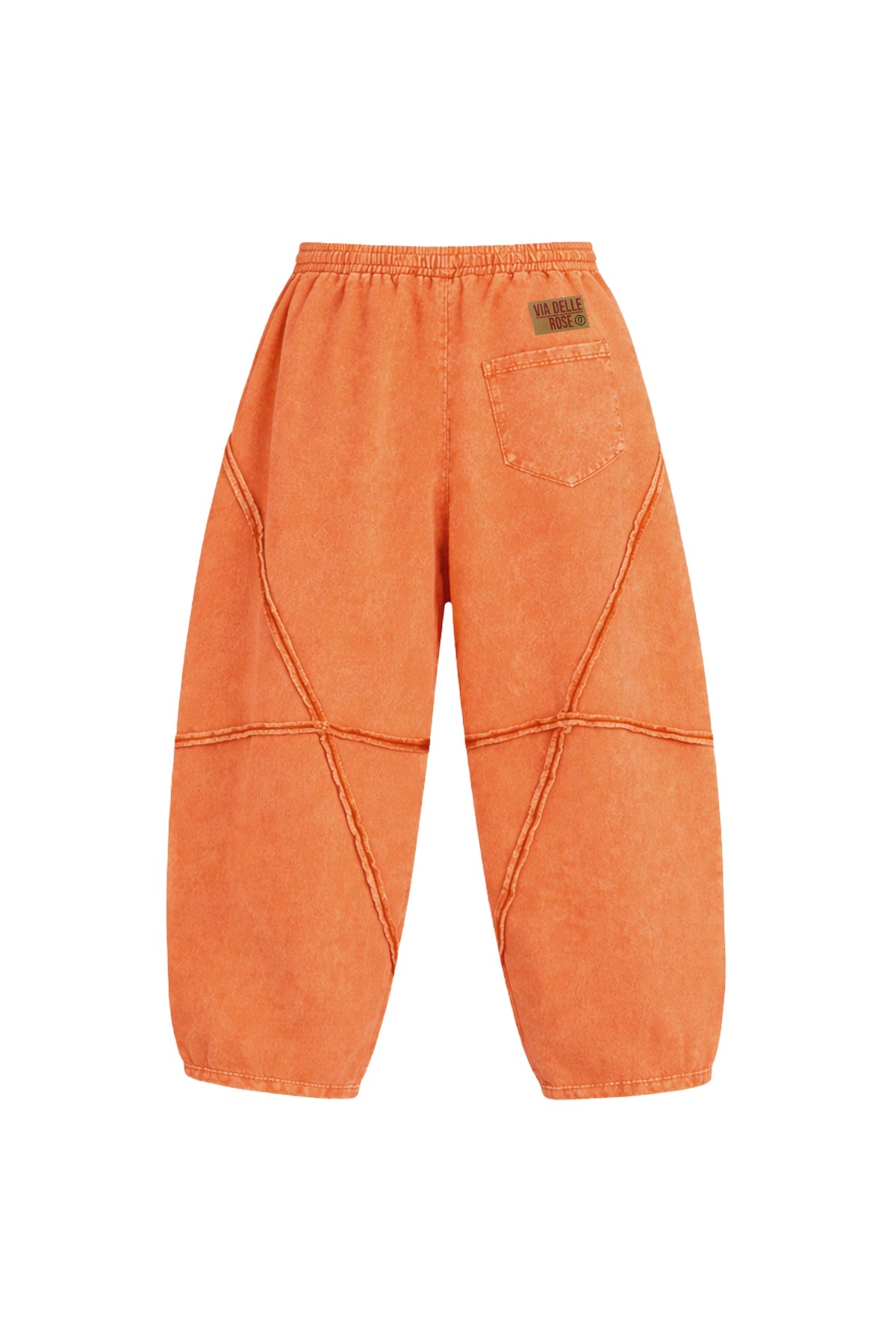 Orange Seam Detail Baggy Trousers 19029