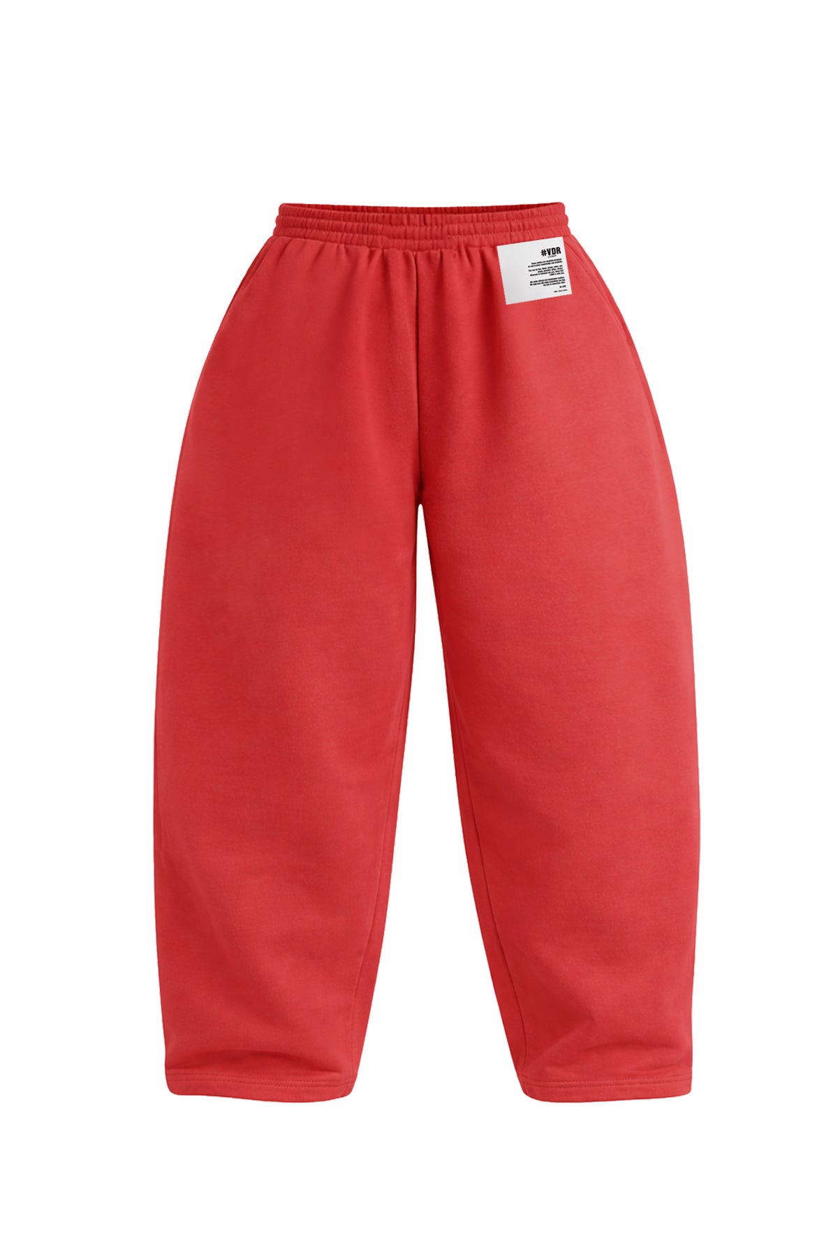 Red Pleated Detail Baggy Trousers 19041