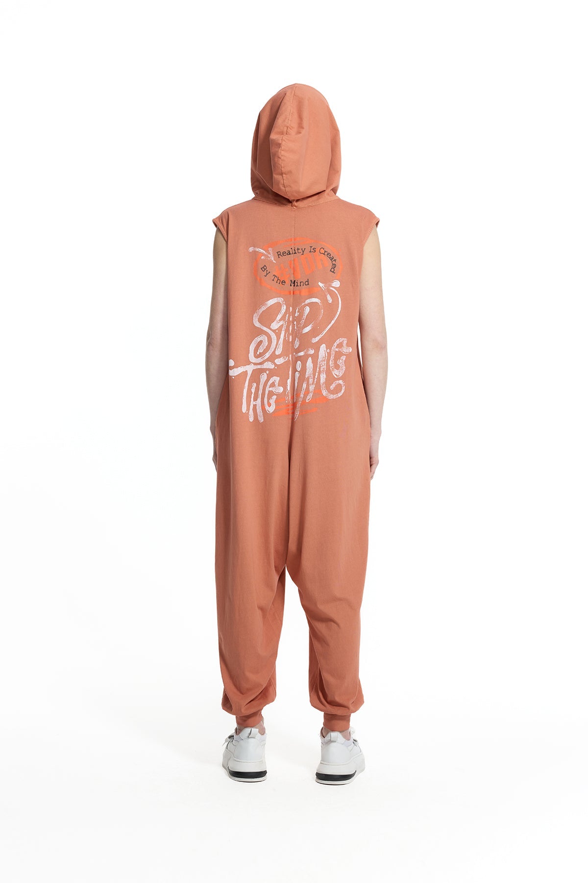 Biscuit Beige Patch Detail Jogger Jumpsuit 19089
