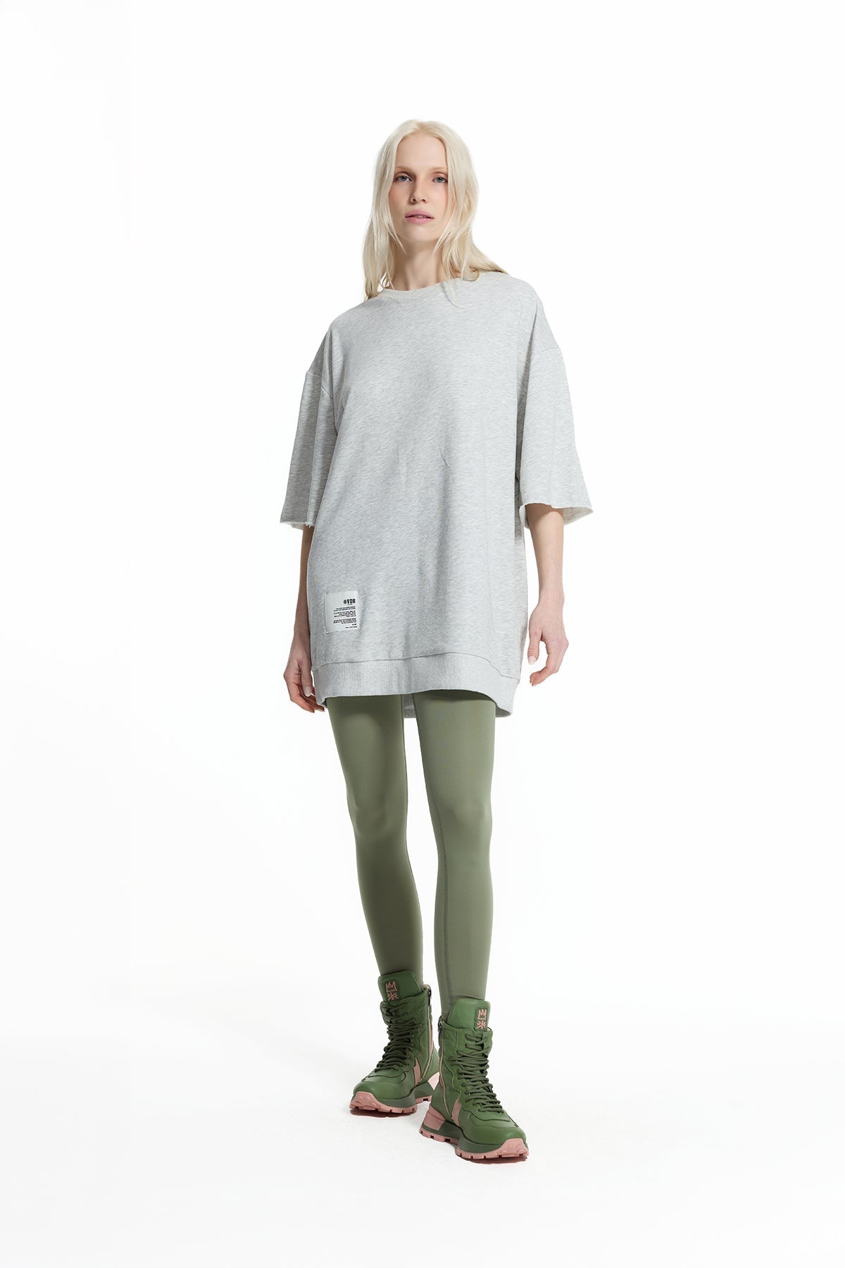 Khaki Corset Waist Leggings 19114