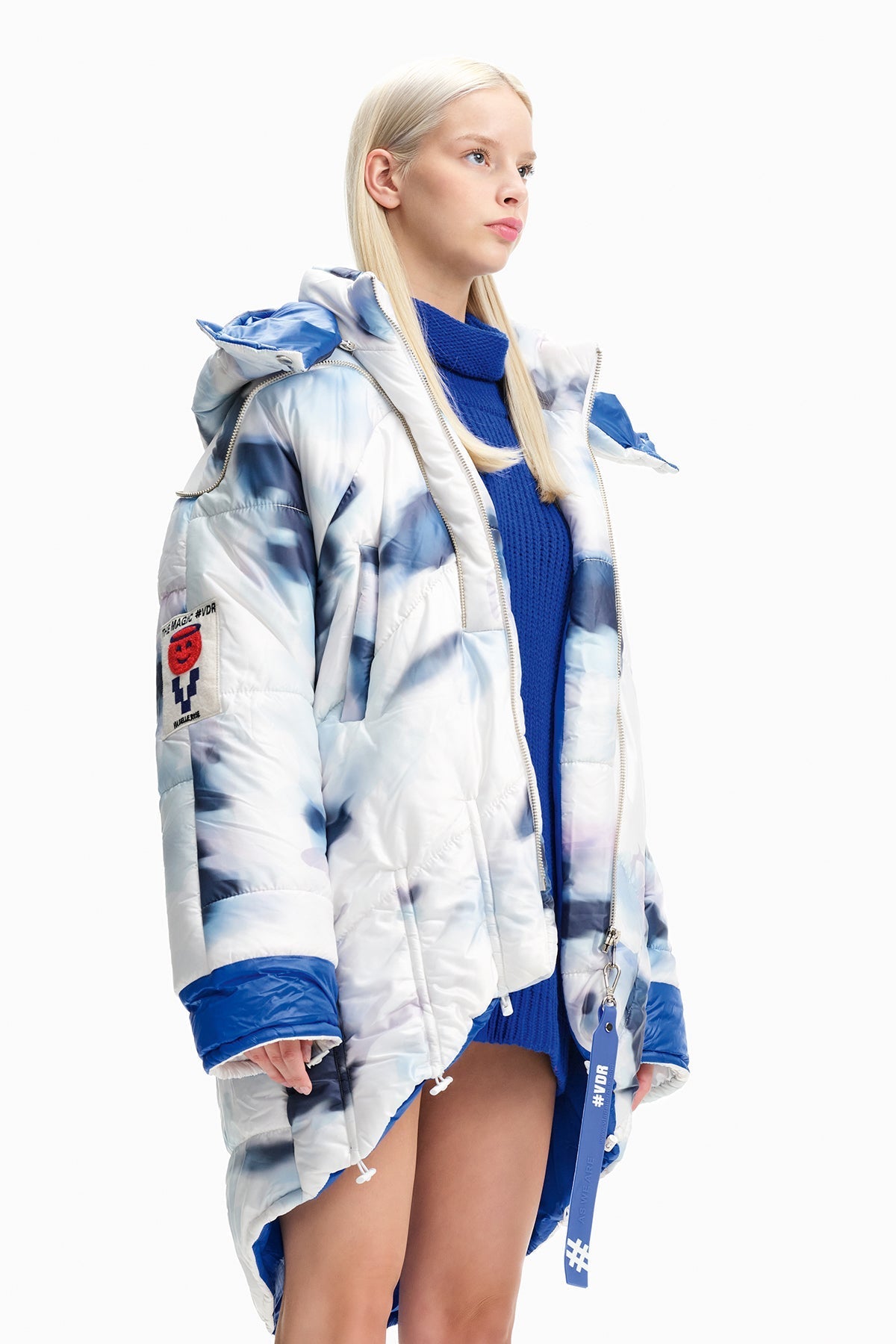 Off White Blu Blouson 10055