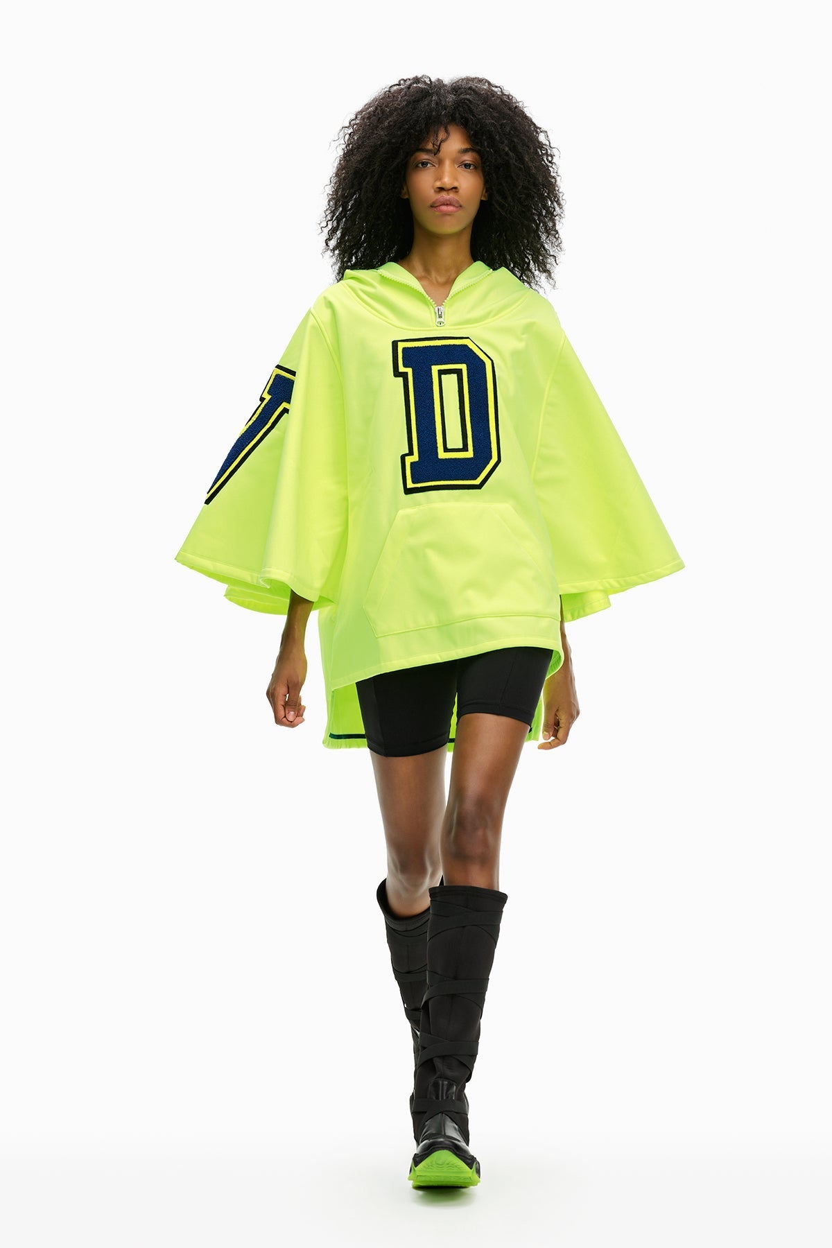 Giallo Neon Poncho 10243