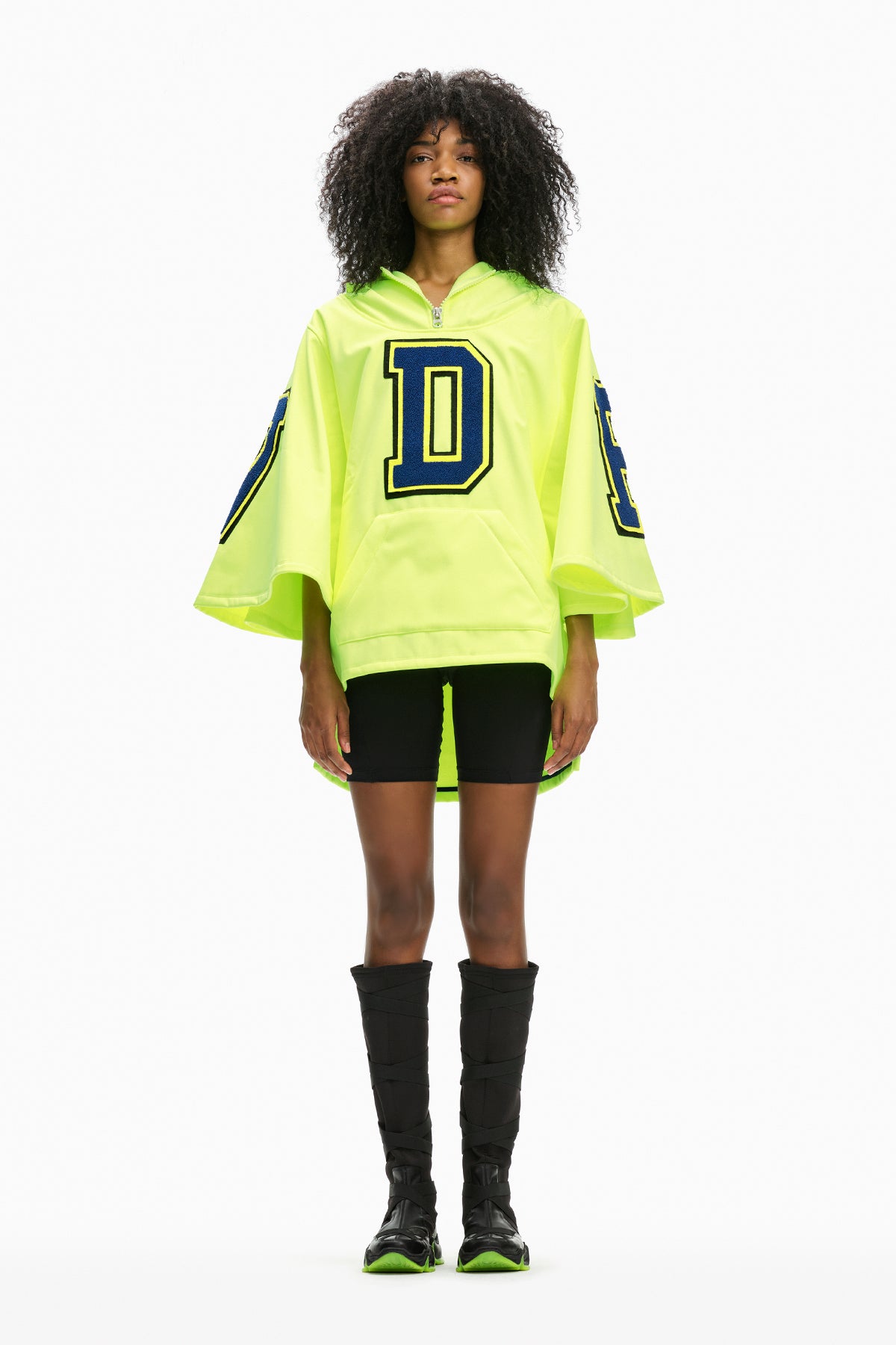 Giallo Neon Poncho 10243