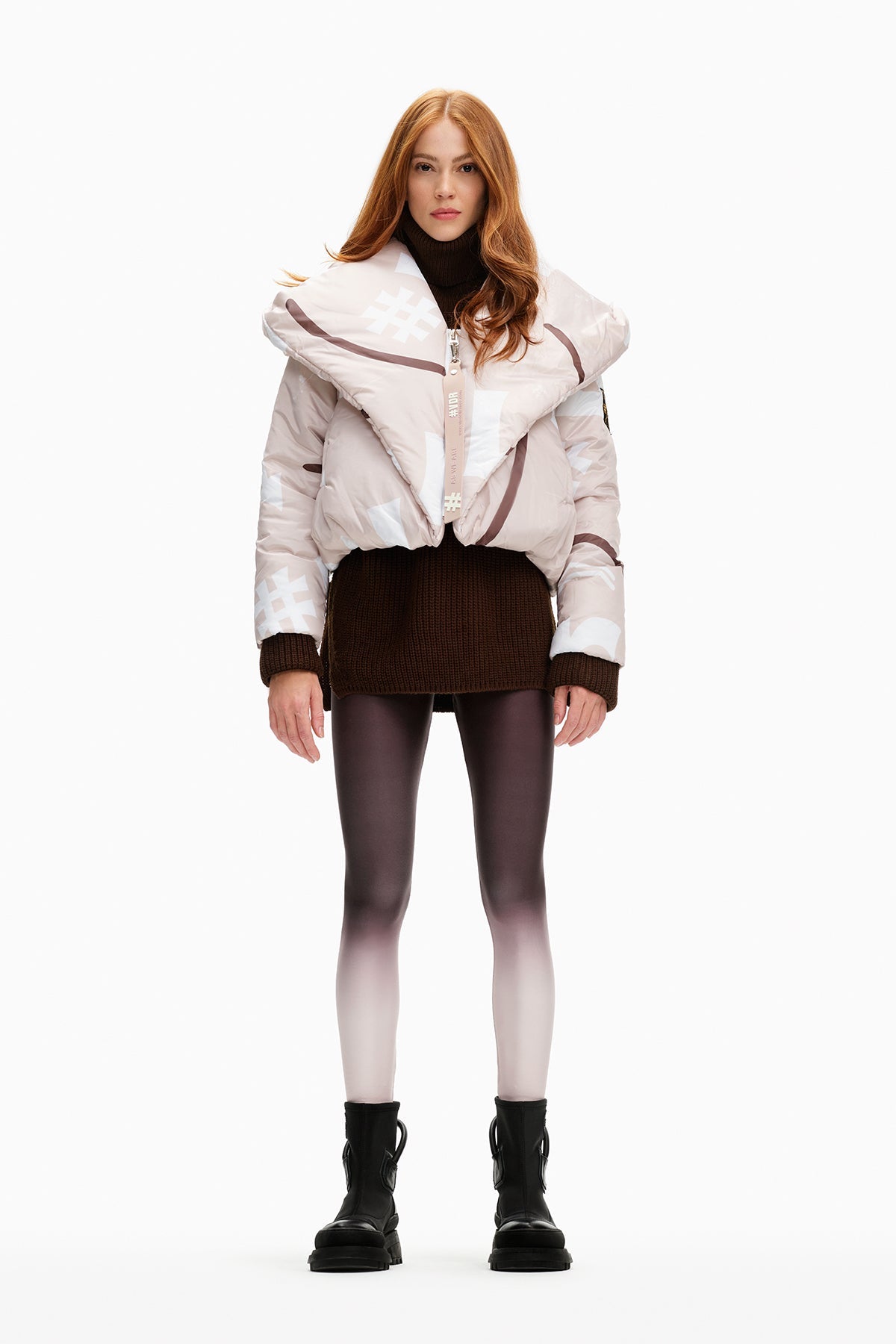 Marrone Beige Leggings 10395