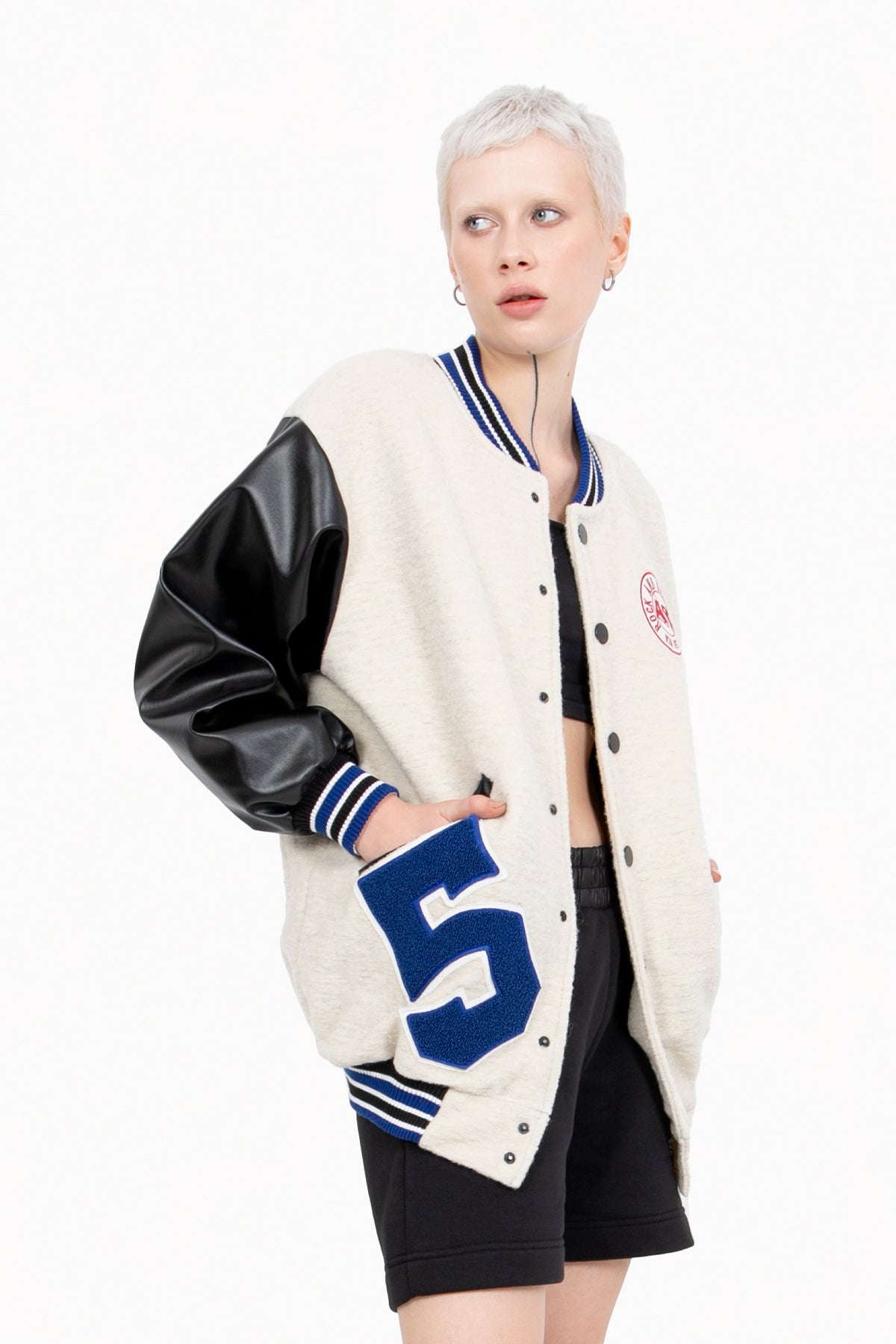 Off White Royal Bomber 10482