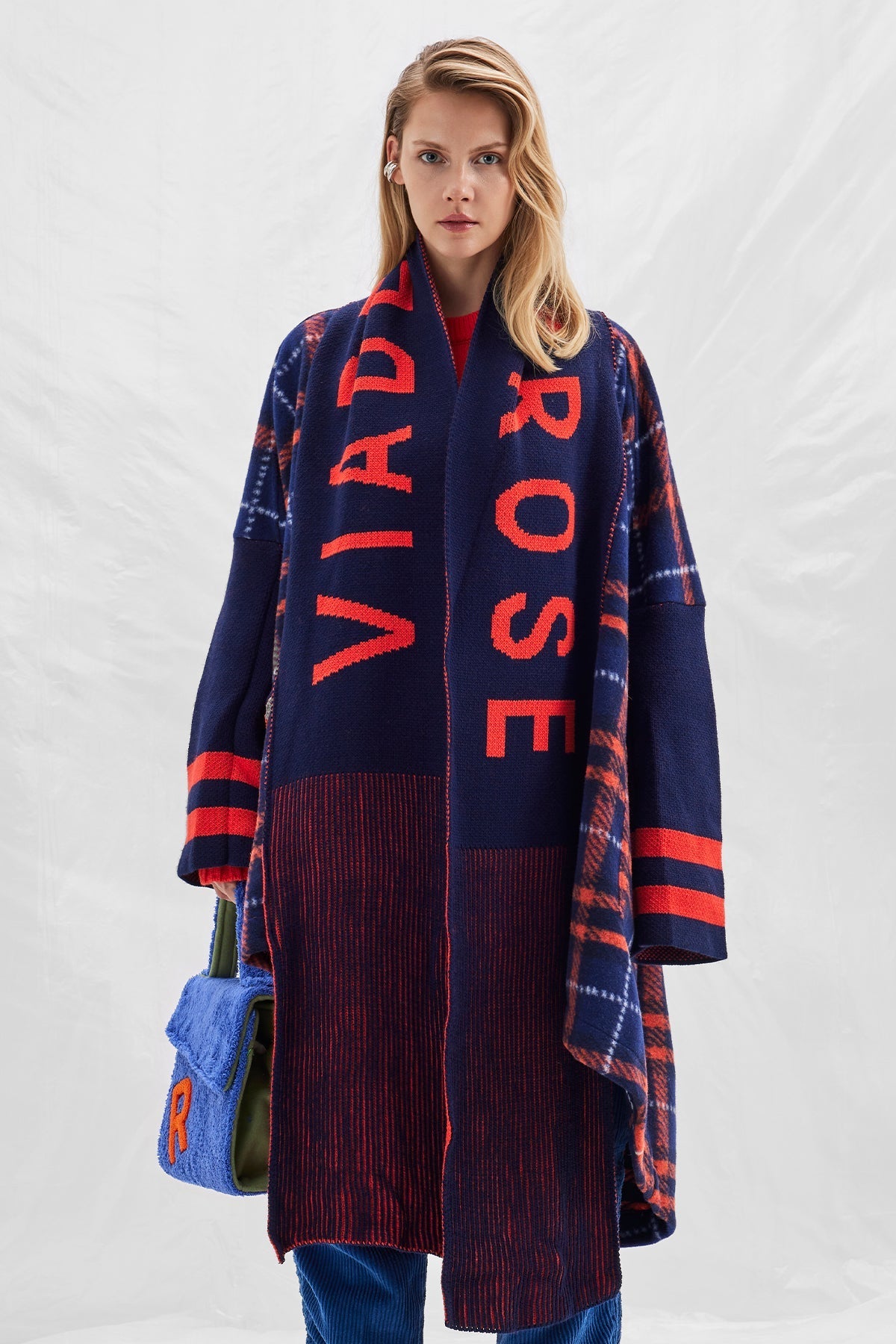 Navy Orange Scarf Vw2414031