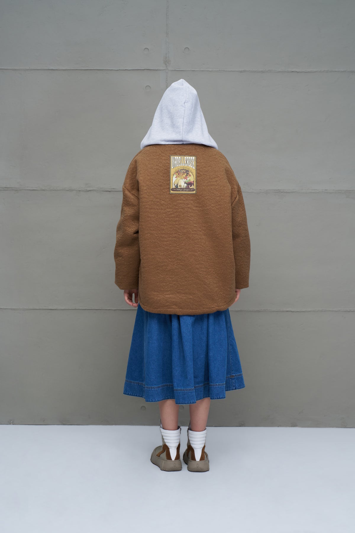 Camel Reversible Drawstring Oversized Coat 18135