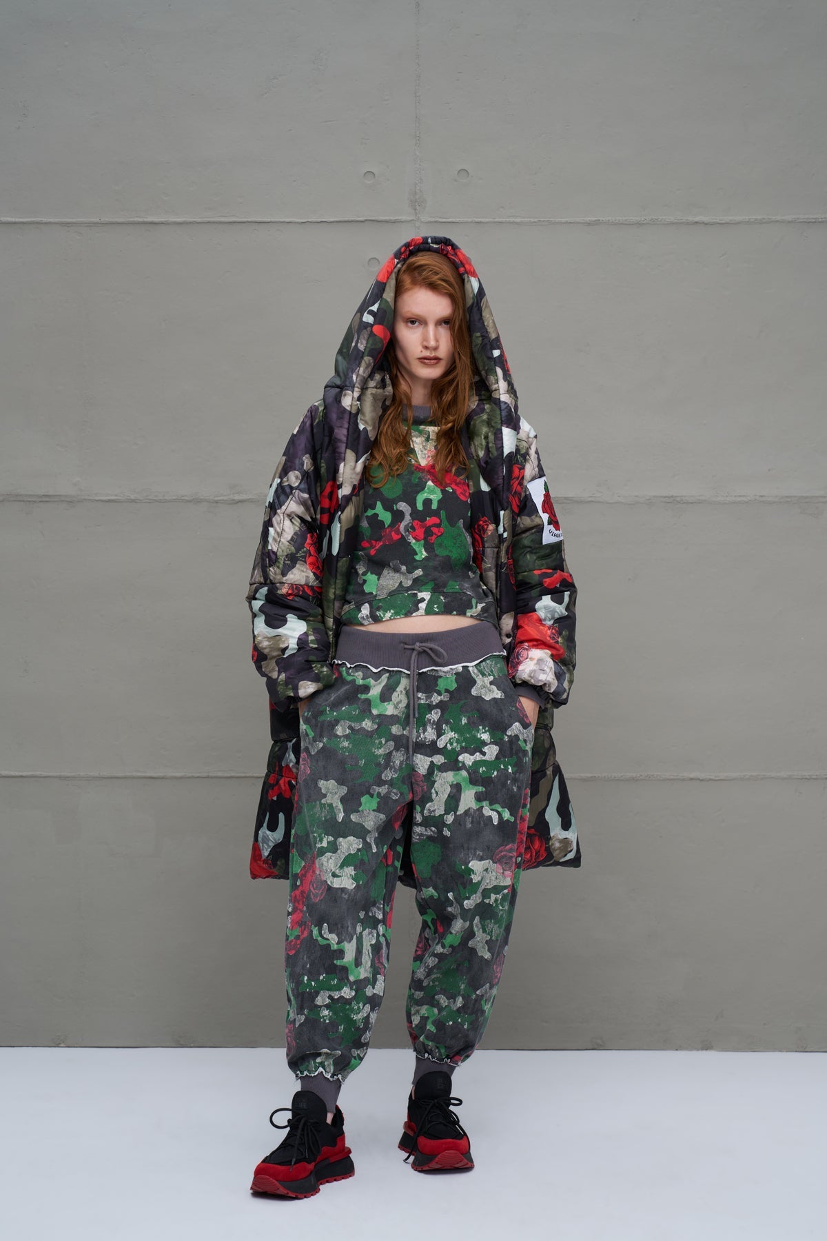 Camo Camouflage Puffer Long Oversized Coat 18136