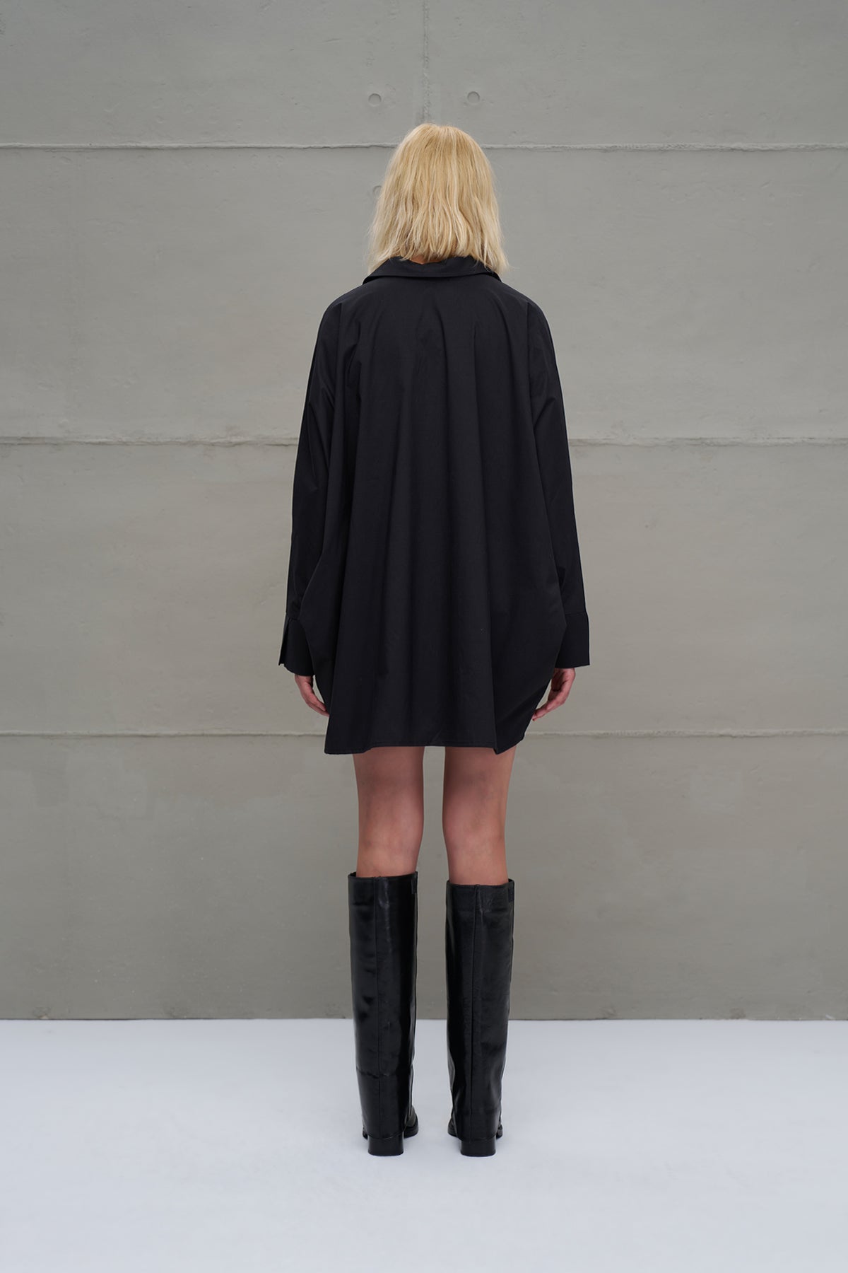 Black Oversize Poplin Shirt 18179