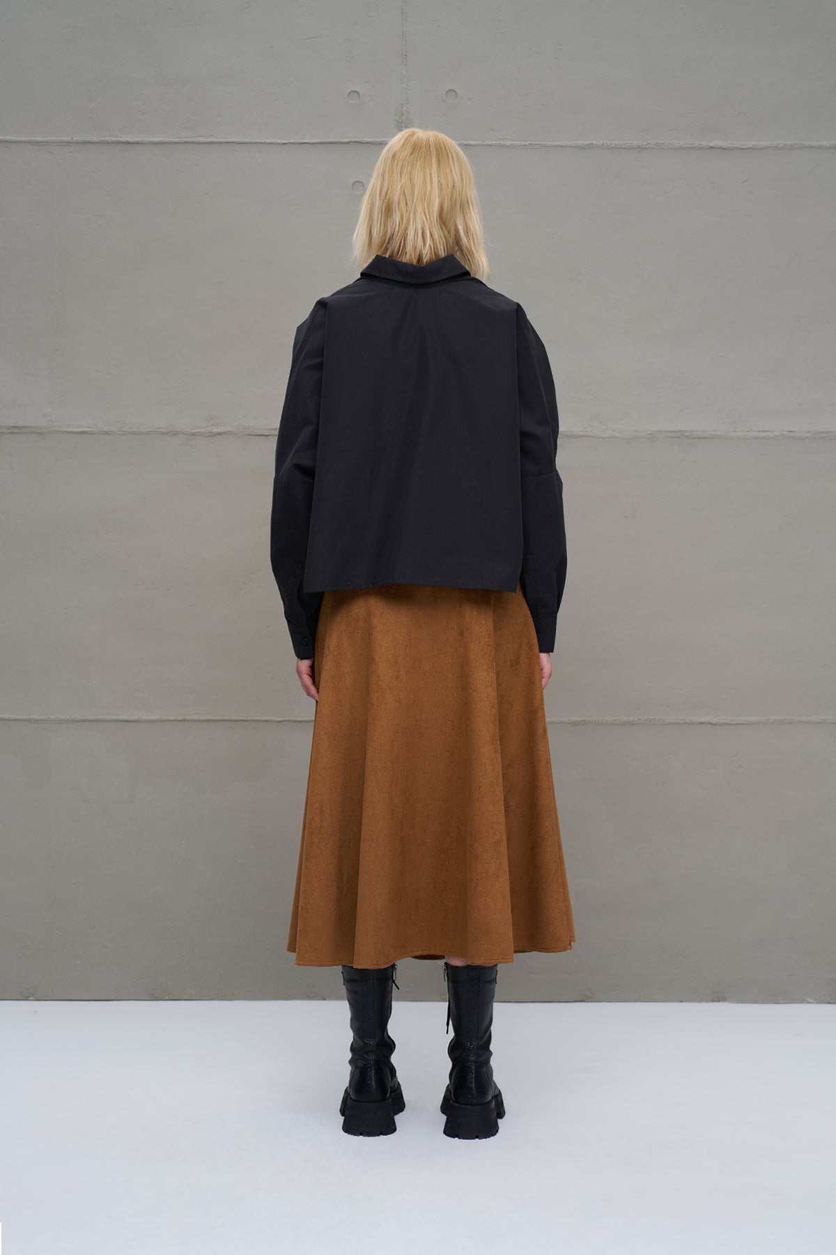 Black Two-pocket Poplin Shirt 18196