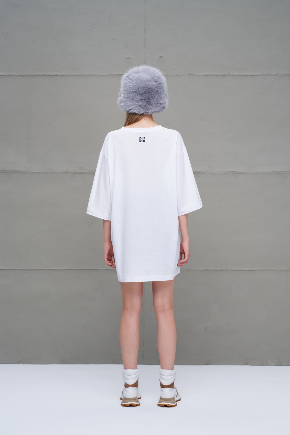 White Printed Oversize T-shirt 18263