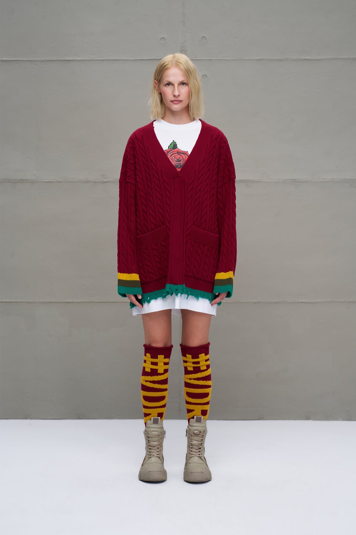 Burgundy Mustard Logo Detailed Armless 18287