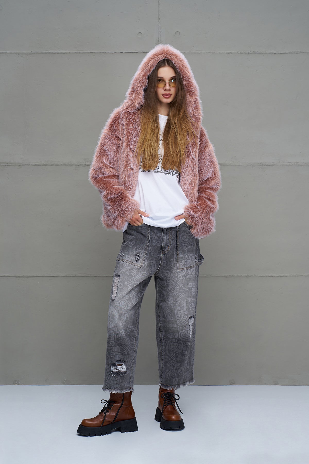 Pink Oversize Short Coat 18293