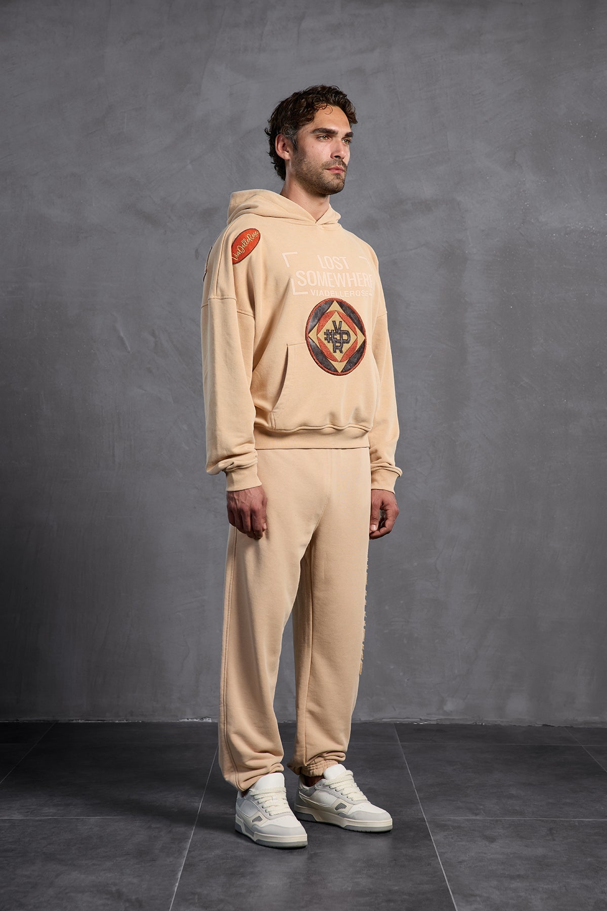 Beige Slim Leg Trousers 10005