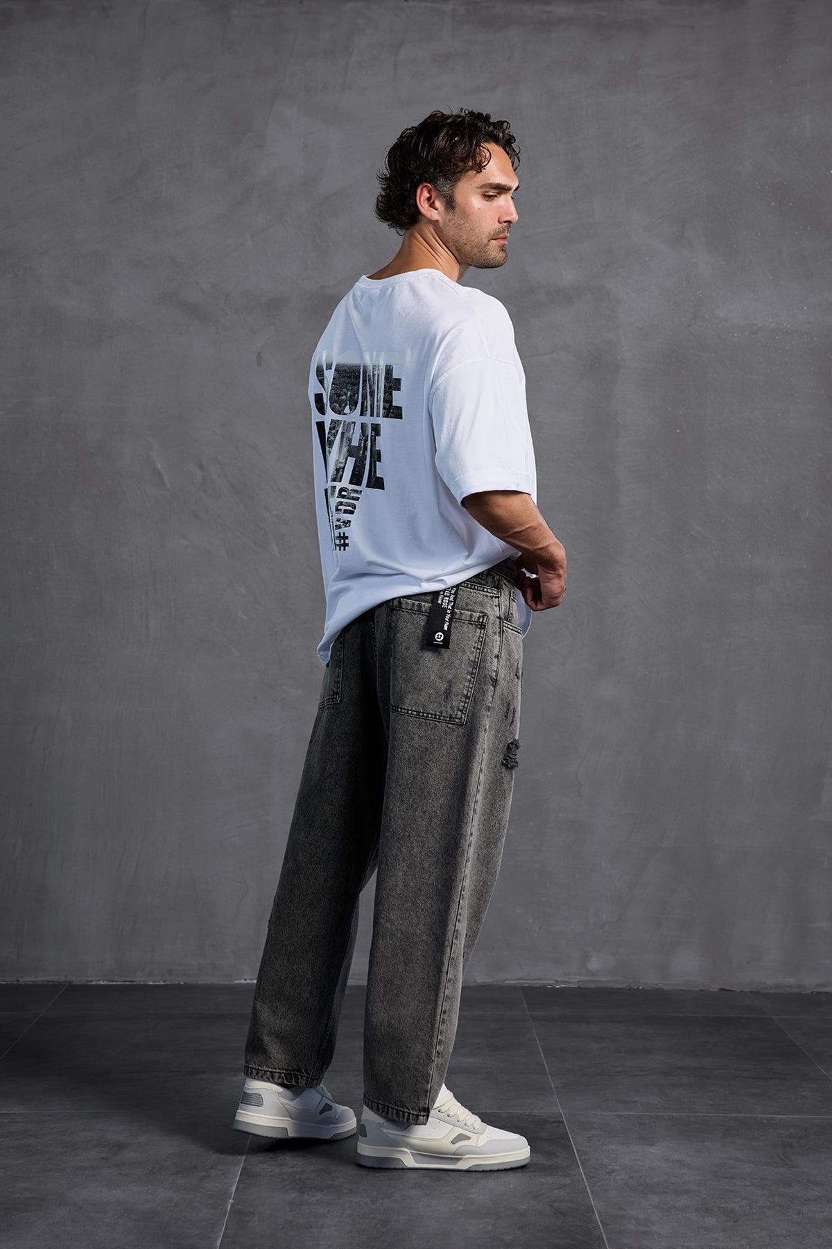 Black Baggy Trousers 10017