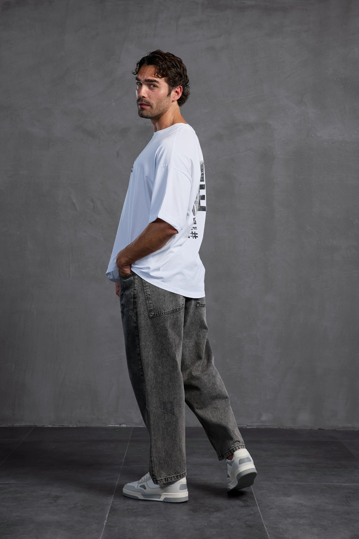 Black Baggy Trousers 10017