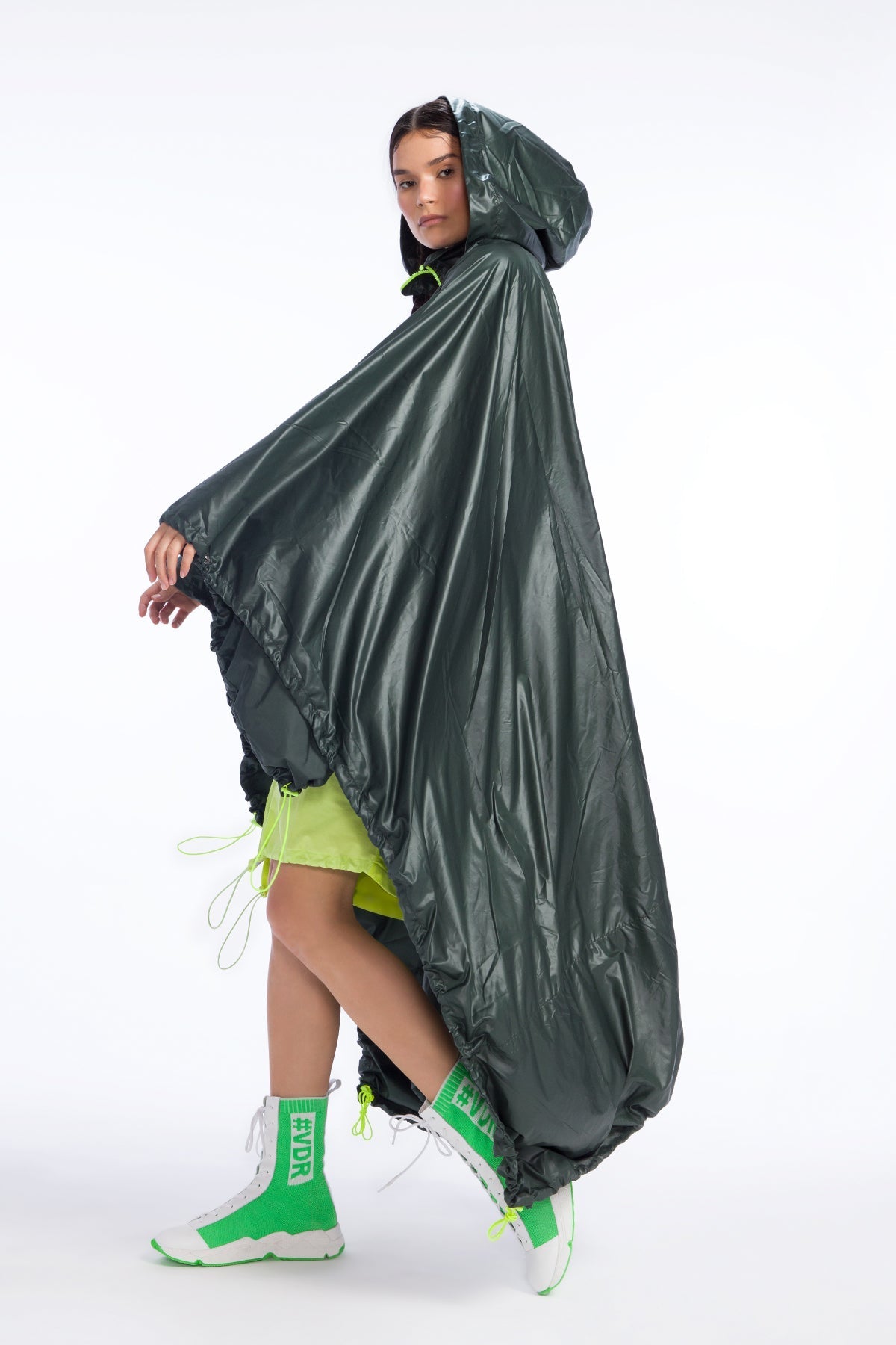 Dark Green Poncho 9183