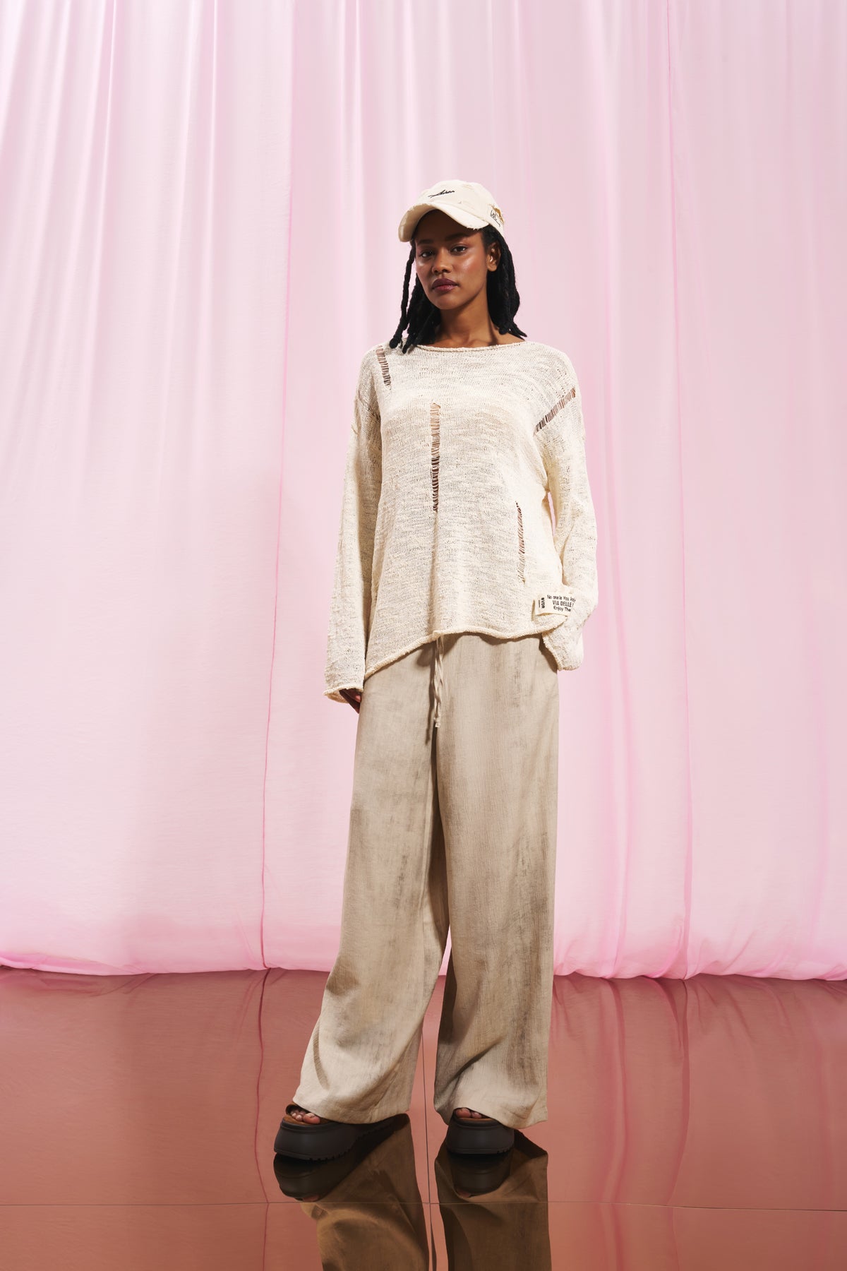 Beige Knit Sweater 17165