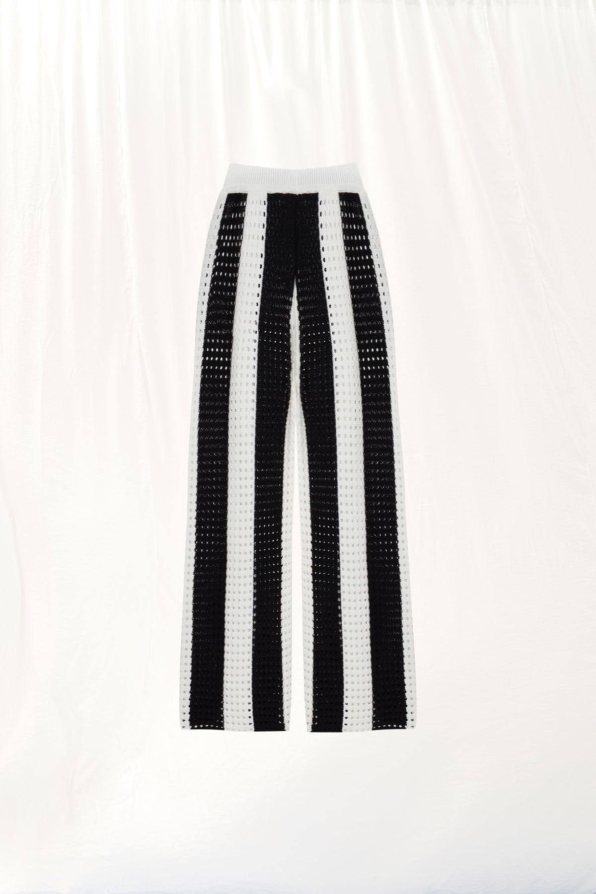 Black Off White Trousers 17173