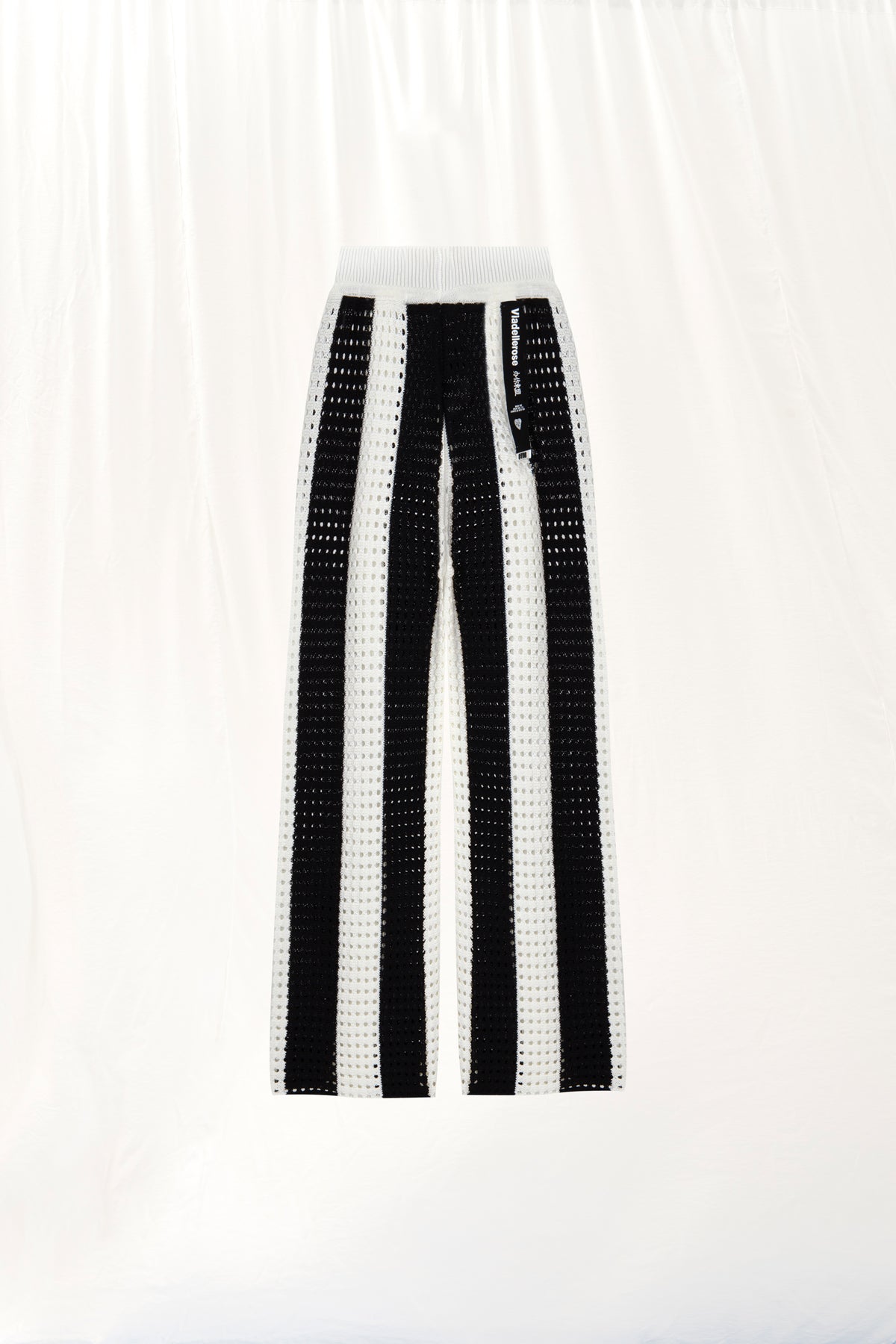 Black Off White Trousers 17173