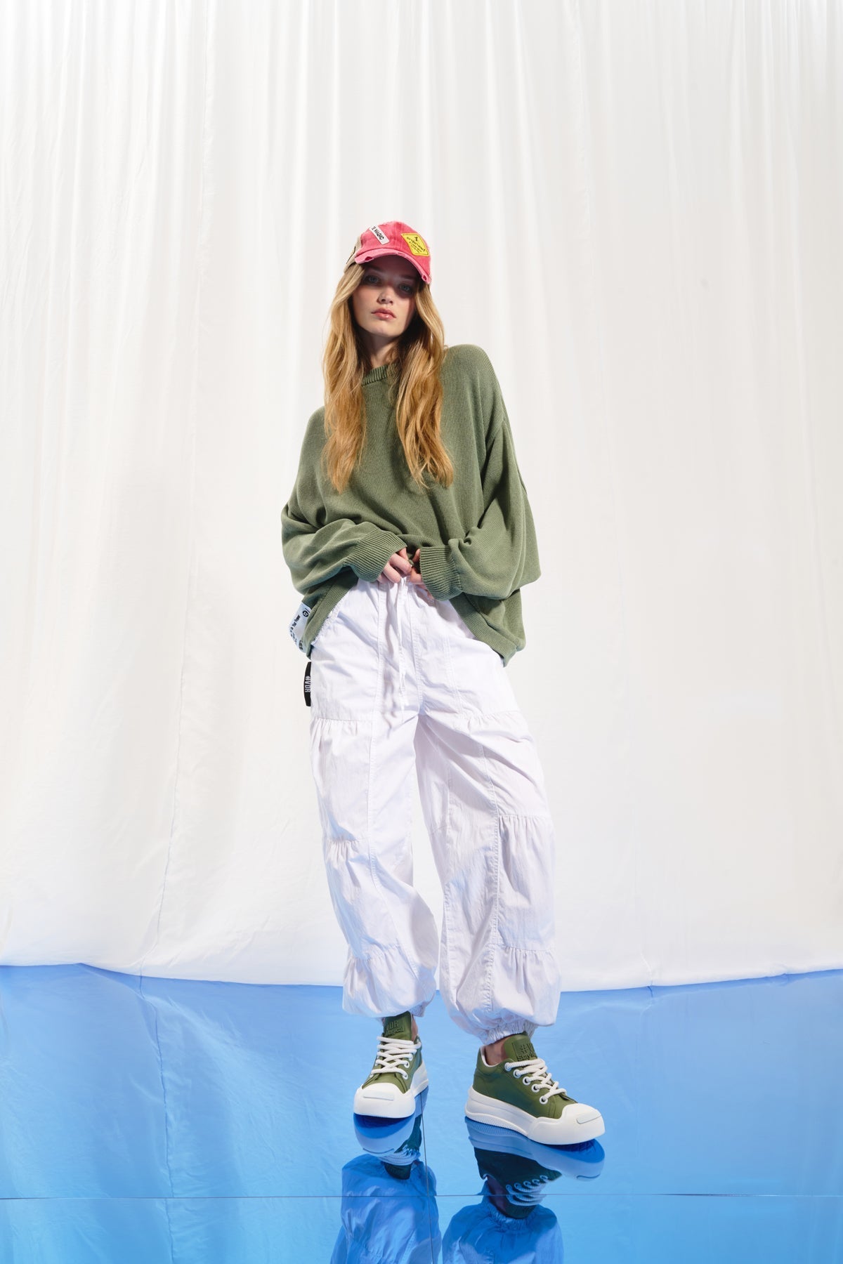 Olive Green Knit Sweater 17180