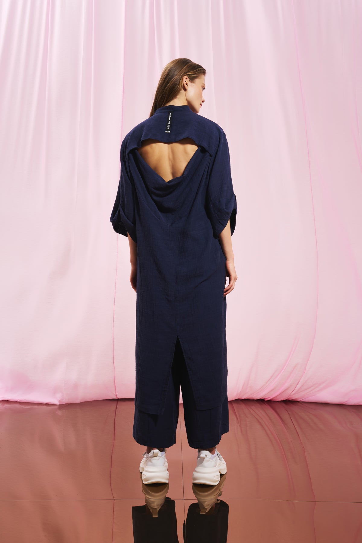 Navy Blue Shirt Dress 17267