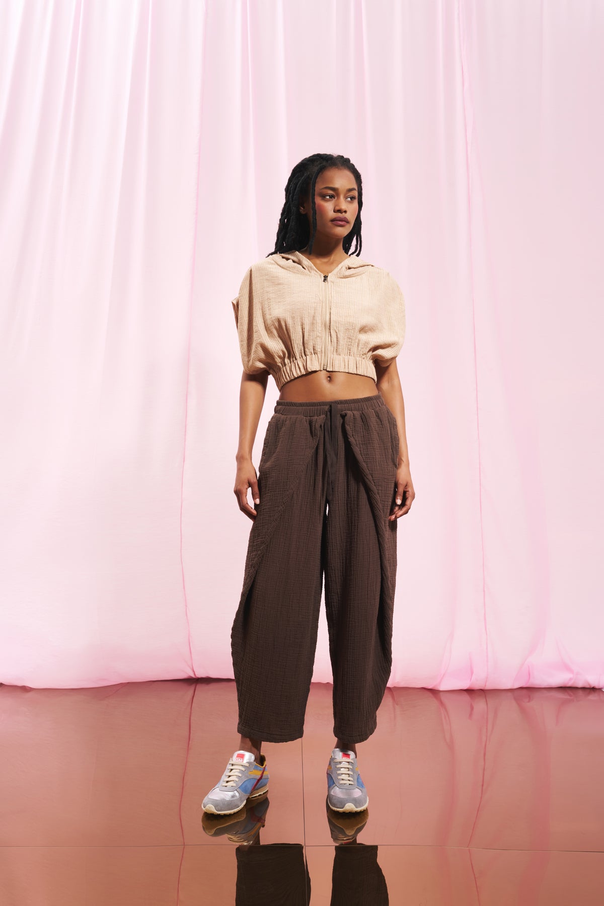 Light Brown Crop Vest 17291