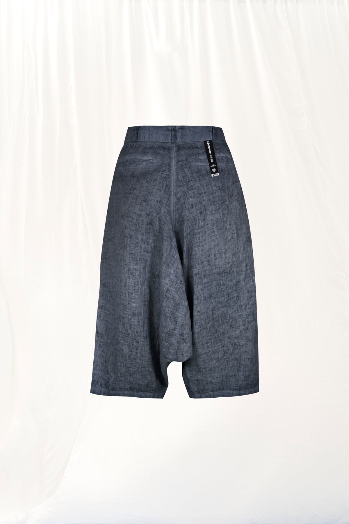 Black Pleated Linen Trousers 17312