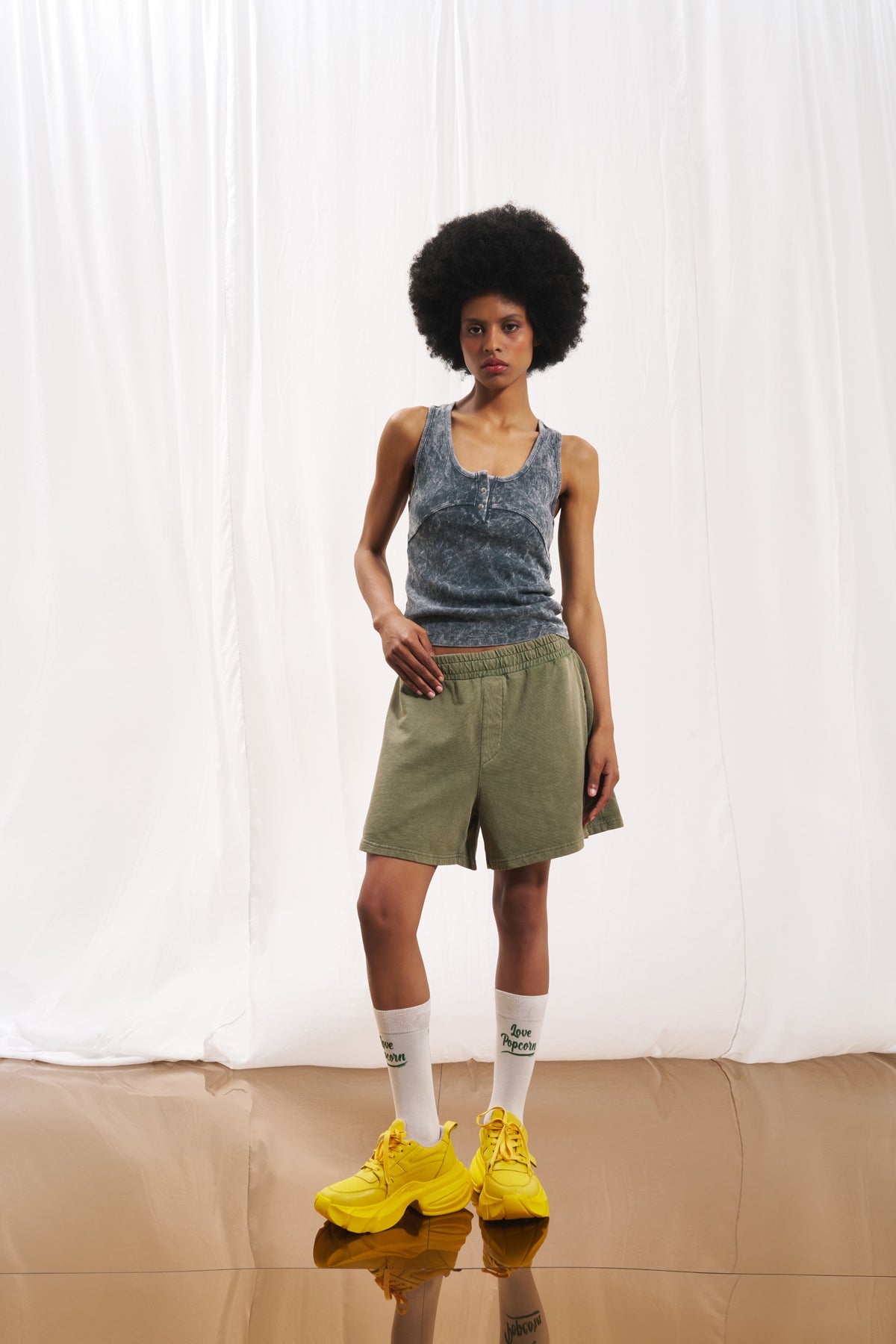 Olive Green Shorts 17323