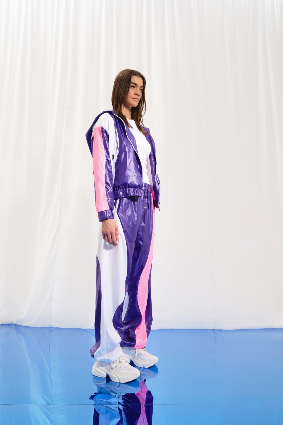 Purple White Jacket 17328